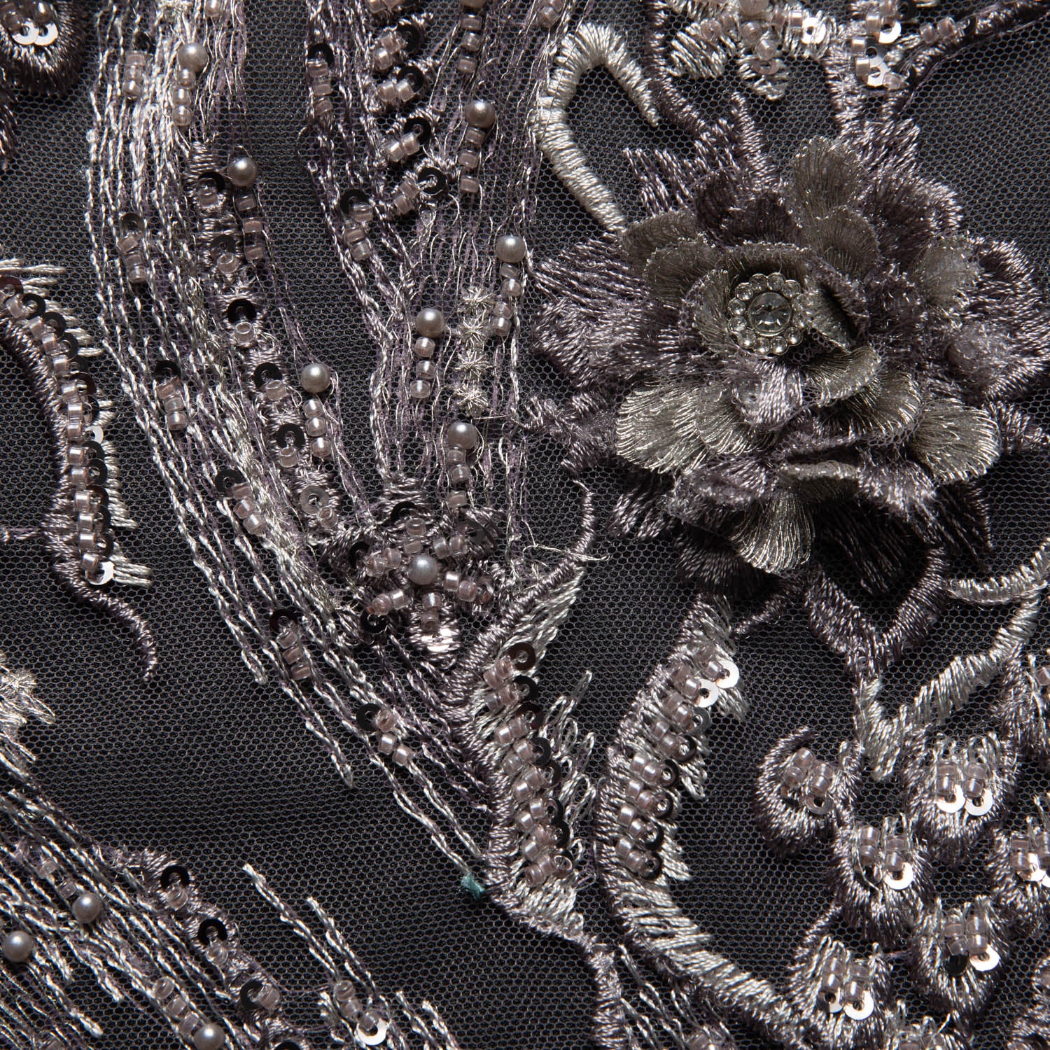Tulle Lace Fabric Embroidered with Beautiful 3D Floral Pattern 52" Wide | Exquisite Fabric