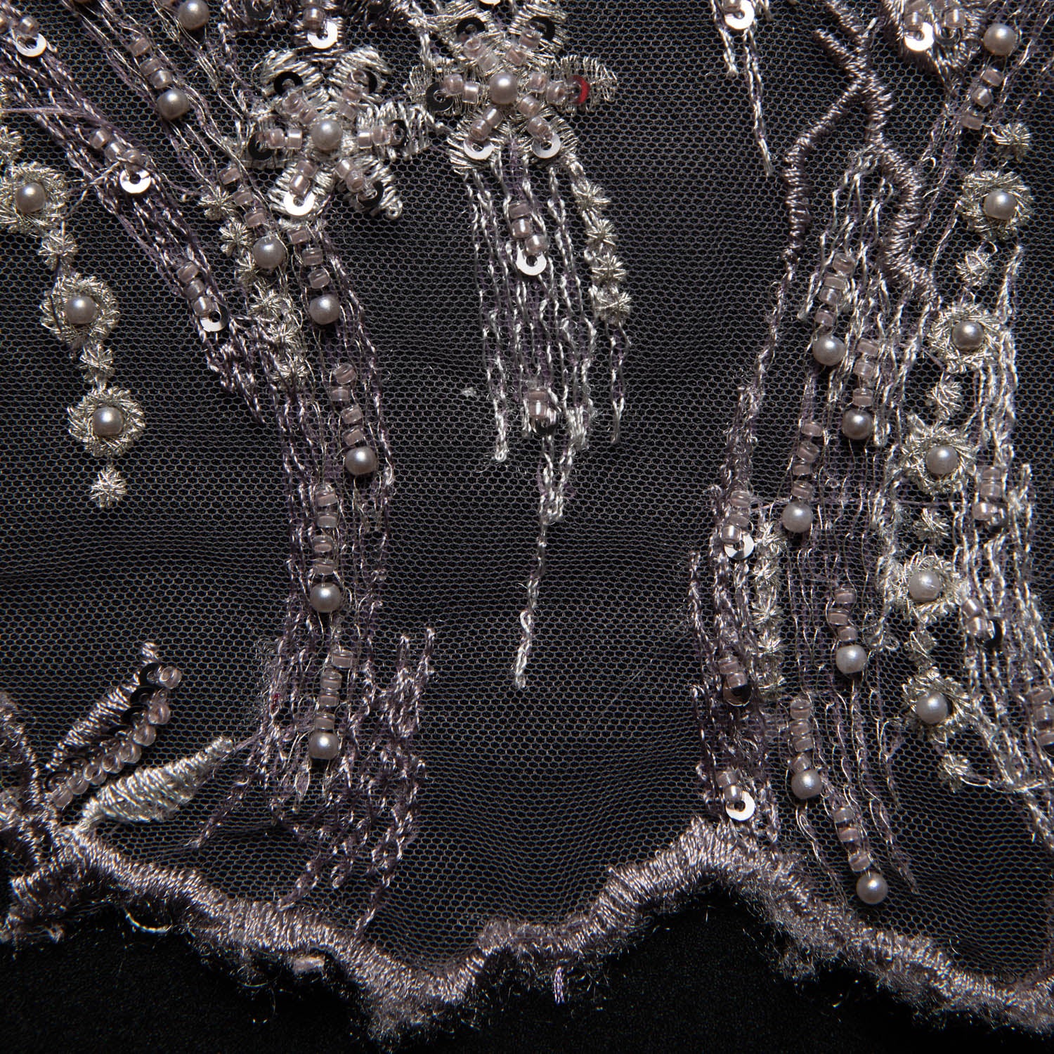 Tulle Lace Fabric Embroidered with Beautiful 3D Floral Pattern 52" Wide | Exquisite Fabric