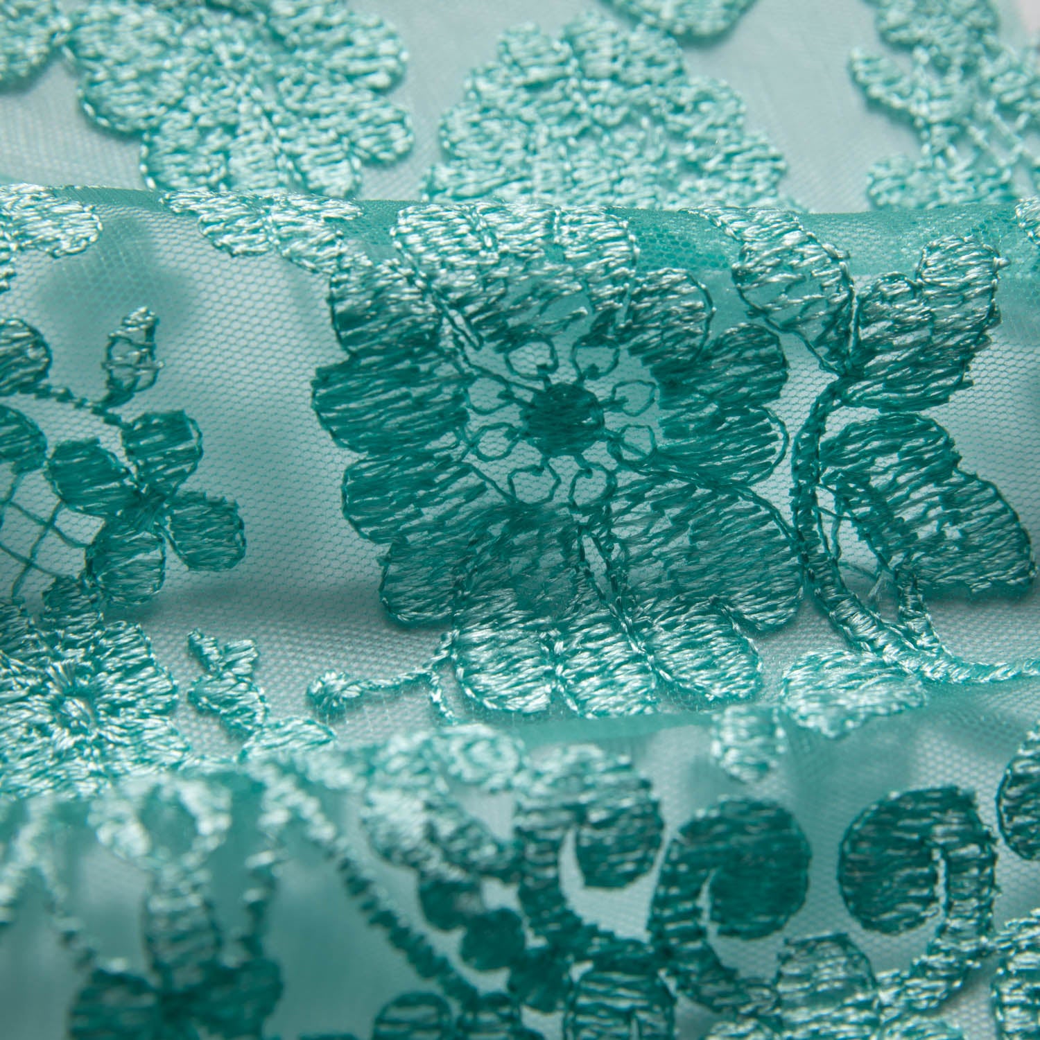 Tulle Lace Fabric Embroidered with Beautiful Intricate Pattern 52" Wide | Exquisite Fabric