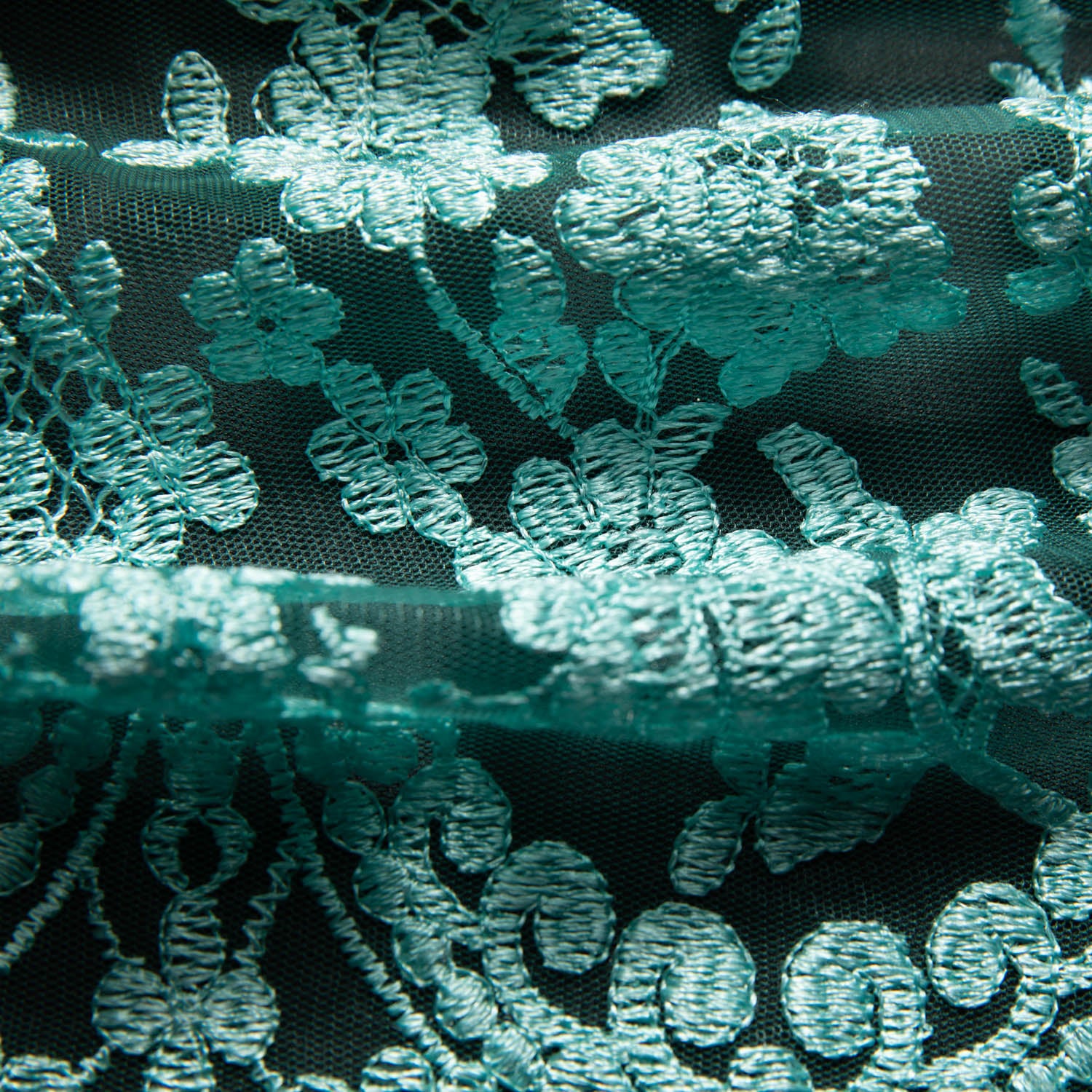 Tulle Lace Fabric Embroidered with Beautiful Intricate Pattern 52" Wide | Exquisite Fabric