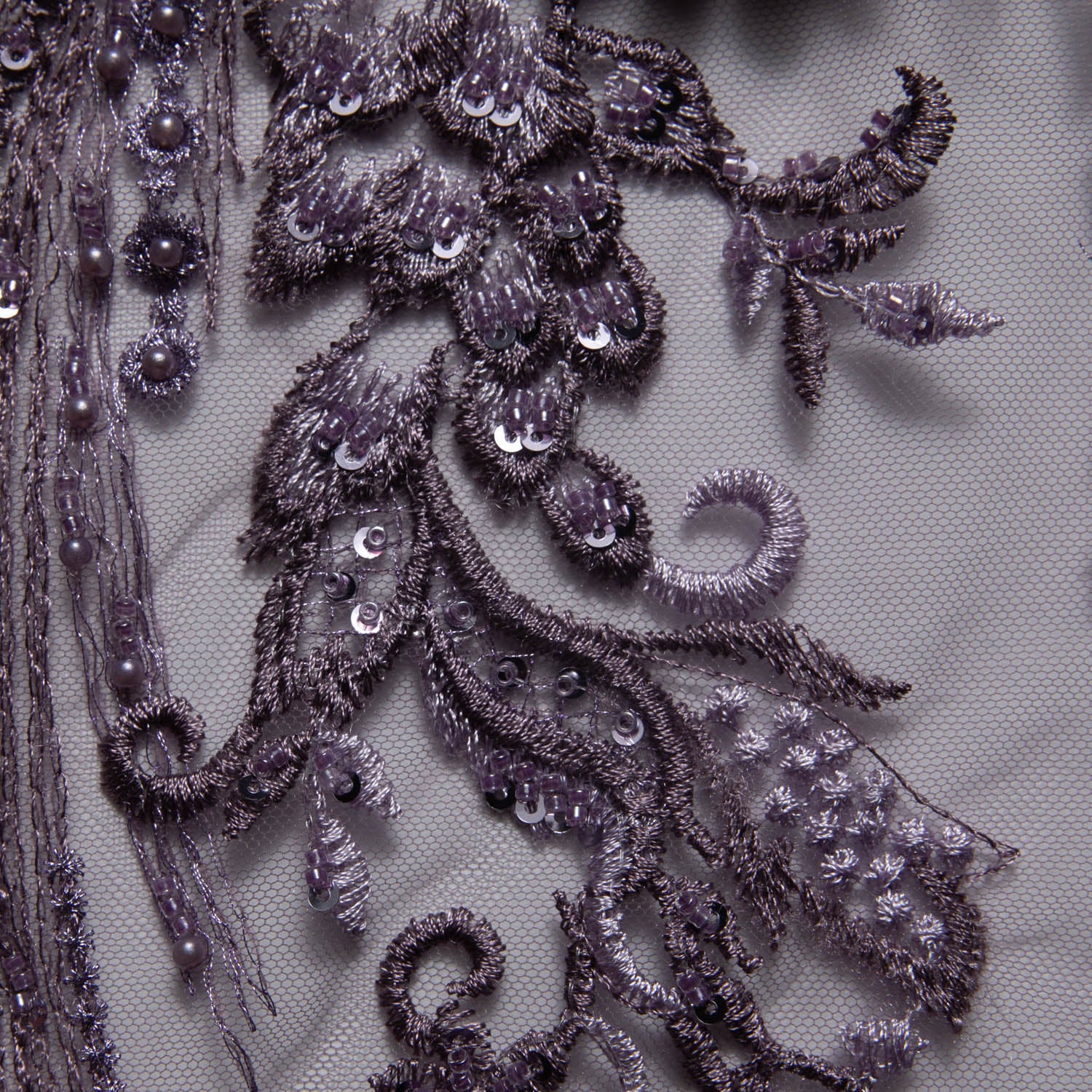 Tulle Lace Fabric Embroidered with Beautiful 3D Floral Pattern 52" Wide | Exquisite Fabric