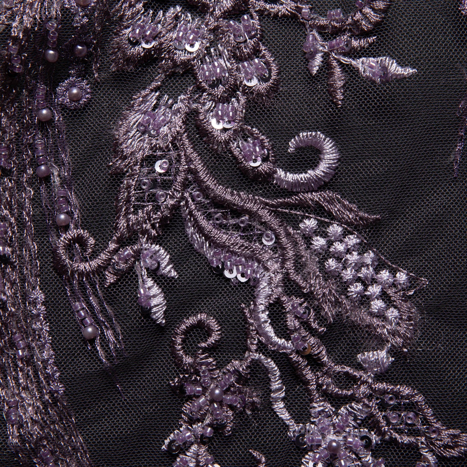 Tulle Lace Fabric Embroidered with Beautiful 3D Floral Pattern 52" Wide | Exquisite Fabric