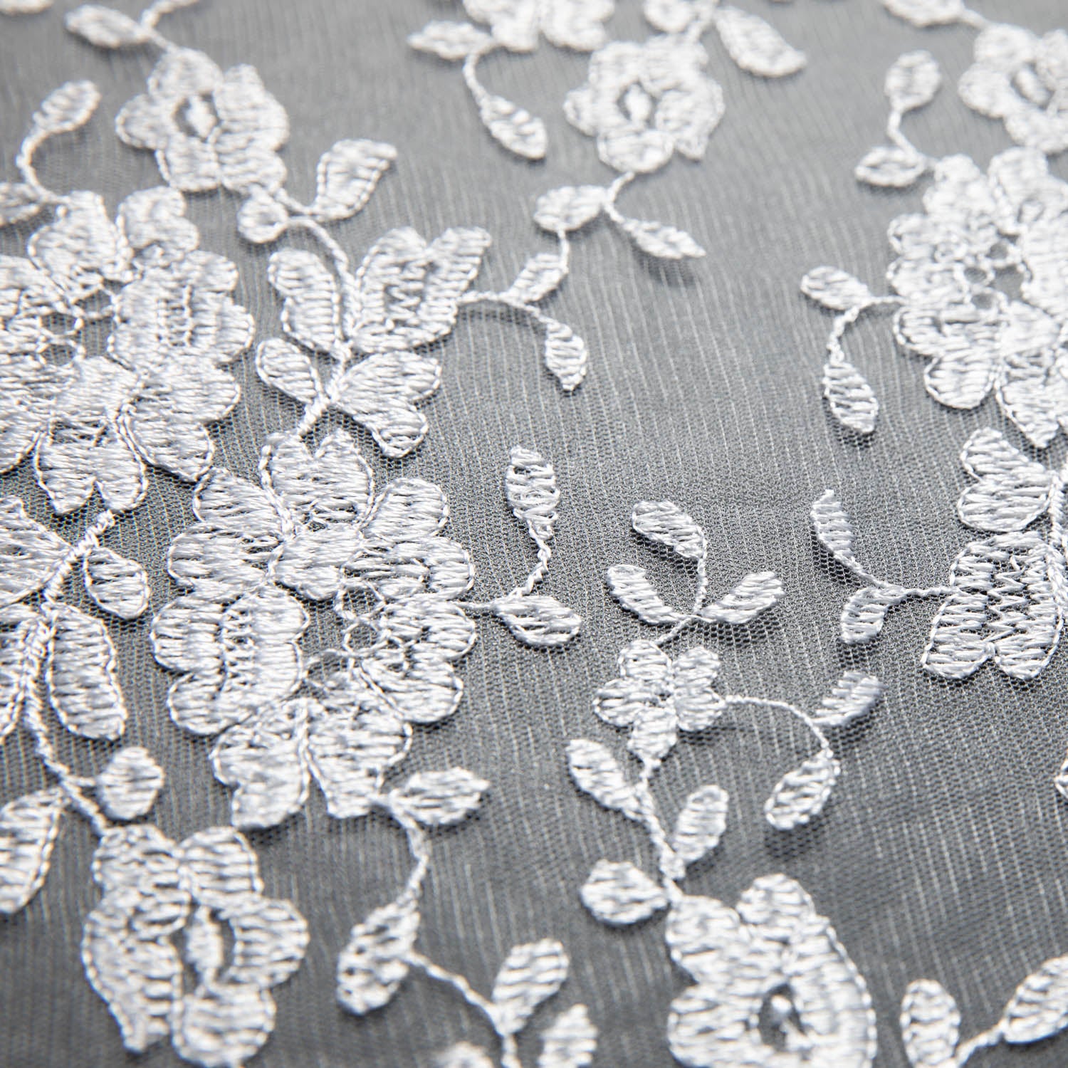 Tulle Lace Fabric Embroidered with Beautiful Intricate Pattern 52" Wide | Exquisite Fabric