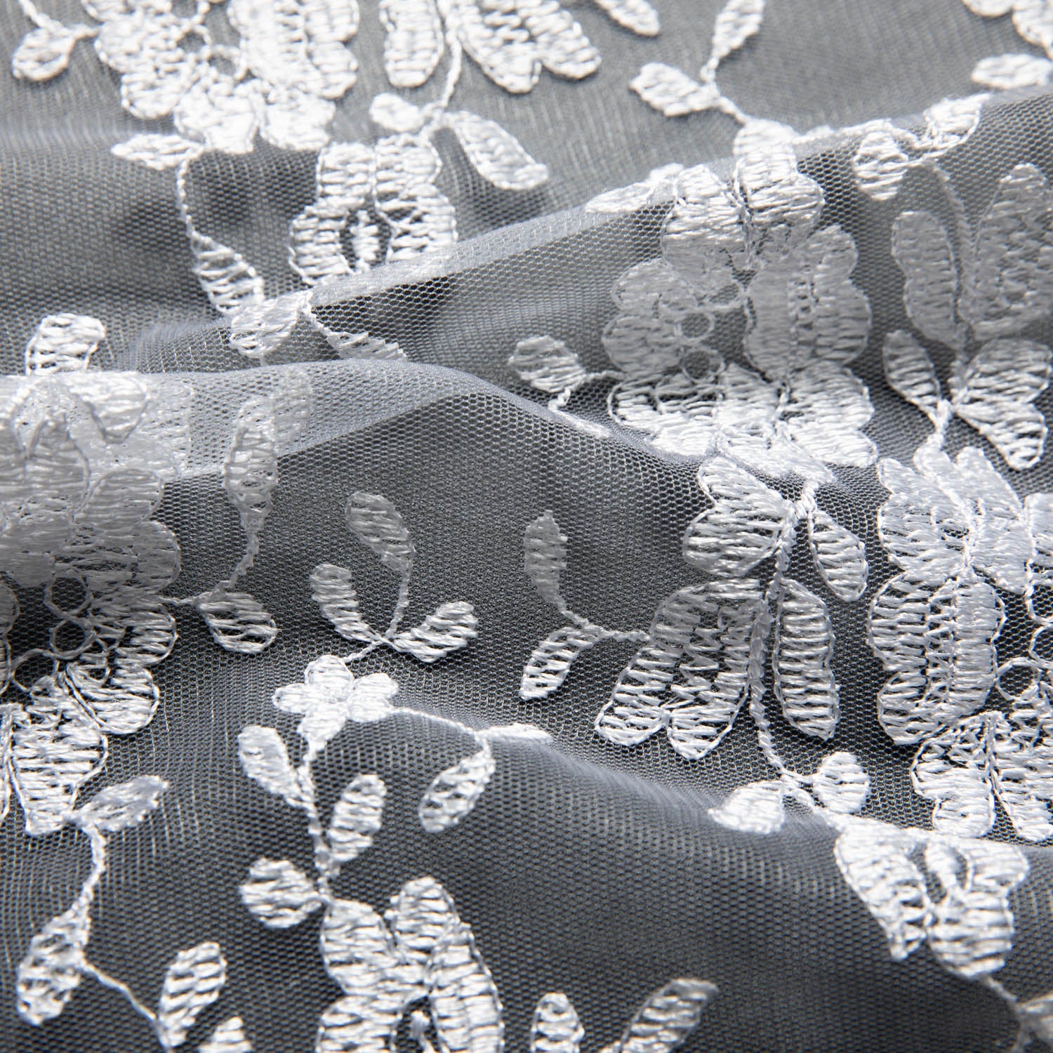 Tulle Lace Fabric Embroidered with Beautiful Intricate Pattern 52" Wide | Exquisite Fabric