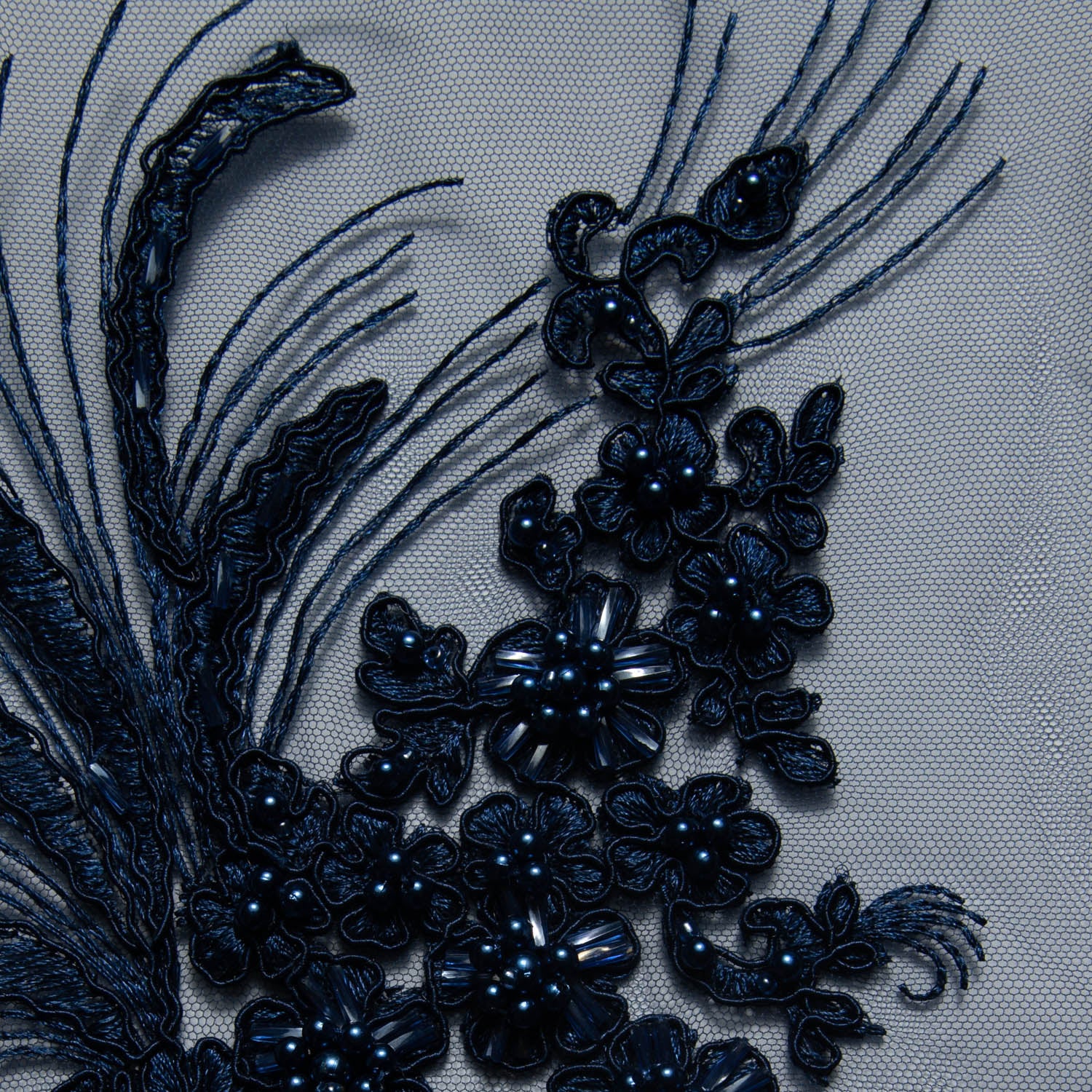 Tulle Lace Fabric Embroidered with Cord and Intricate Pattern 52" Wide | Exquisite Fabric