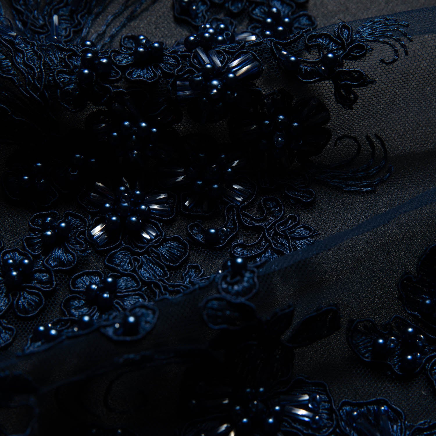 Tulle Lace Fabric Embroidered with Cord and Intricate Pattern 52" Wide | Exquisite Fabric