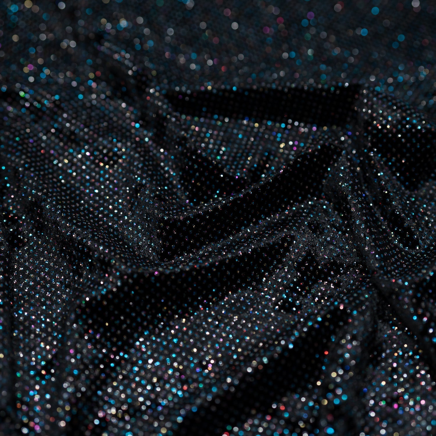 Vivian Glitter Printed Stretch Velvet Fabric | Blue Moon Fabrics