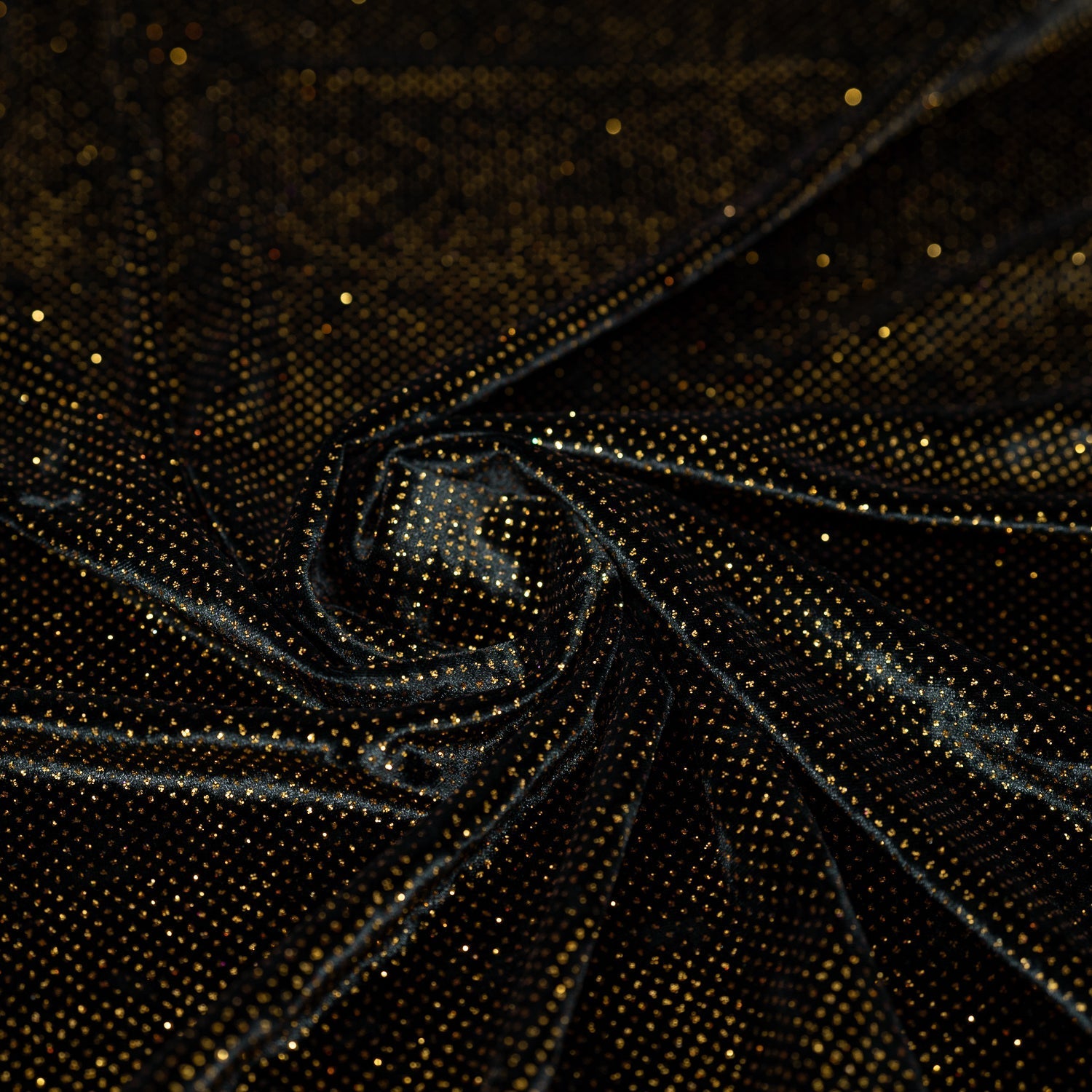 Vivian Glitter Printed Stretch Velvet Fabric | Blue Moon Fabrics