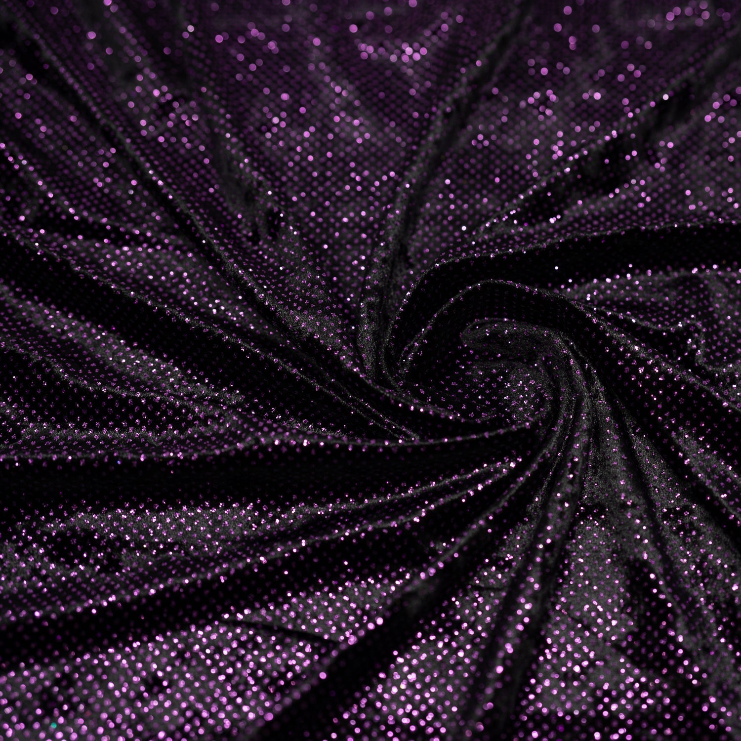 Vivian Glitter Printed Stretch Velvet Fabric | Blue Moon Fabrics