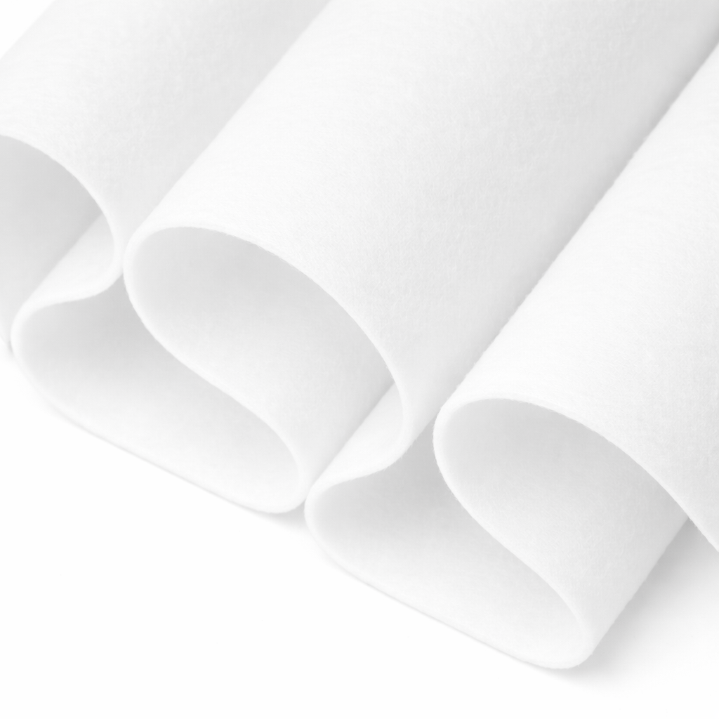 White Acrylic Felt Fabric 1.6mm – 72" Wide, 160 GSM | By the Yard | FabricLA