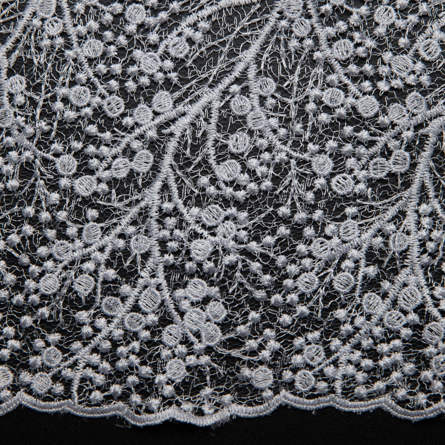 Spider Mesh Lace Fabric with Embroidery and Beautiful Intricate Pattern 52" Wide | Exquisite Fabric