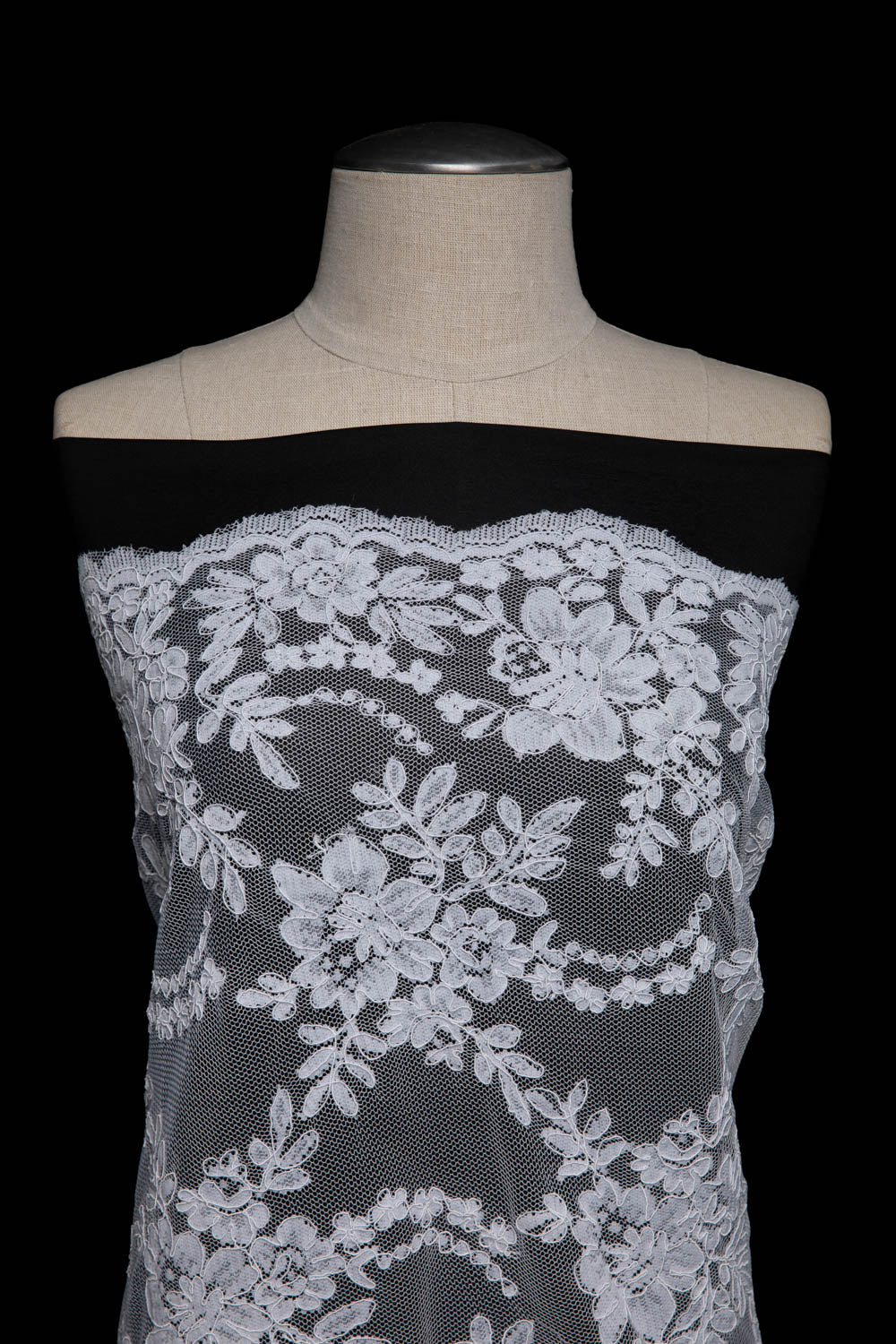 Re-Embroidery Lace Fabric with Cord and Beautiful Floral Pattern 52"/54" Wide | Exquisite Fabric