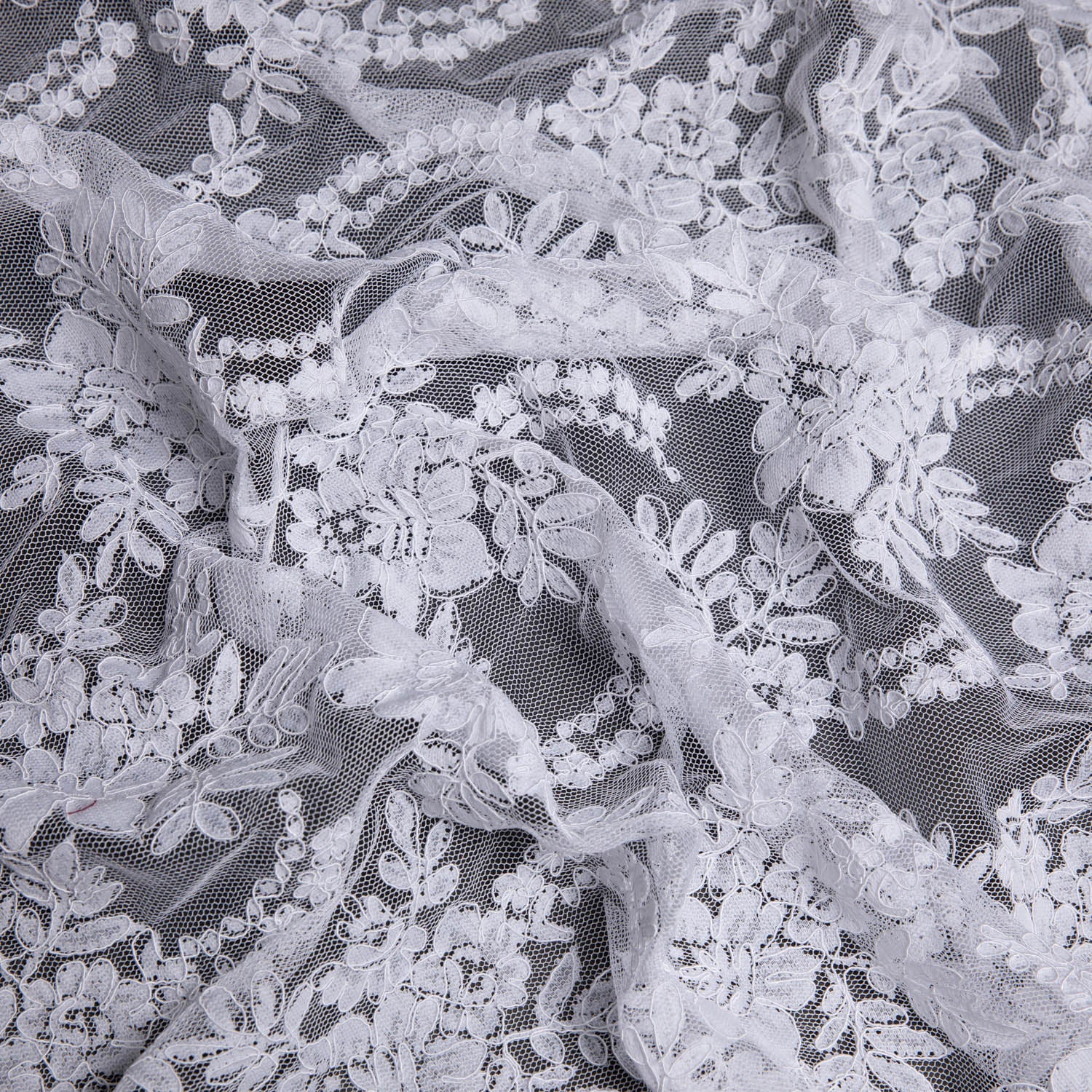 Re-Embroidery Lace Fabric with Cord and Beautiful Floral Pattern 52"/54" Wide | Exquisite Fabric