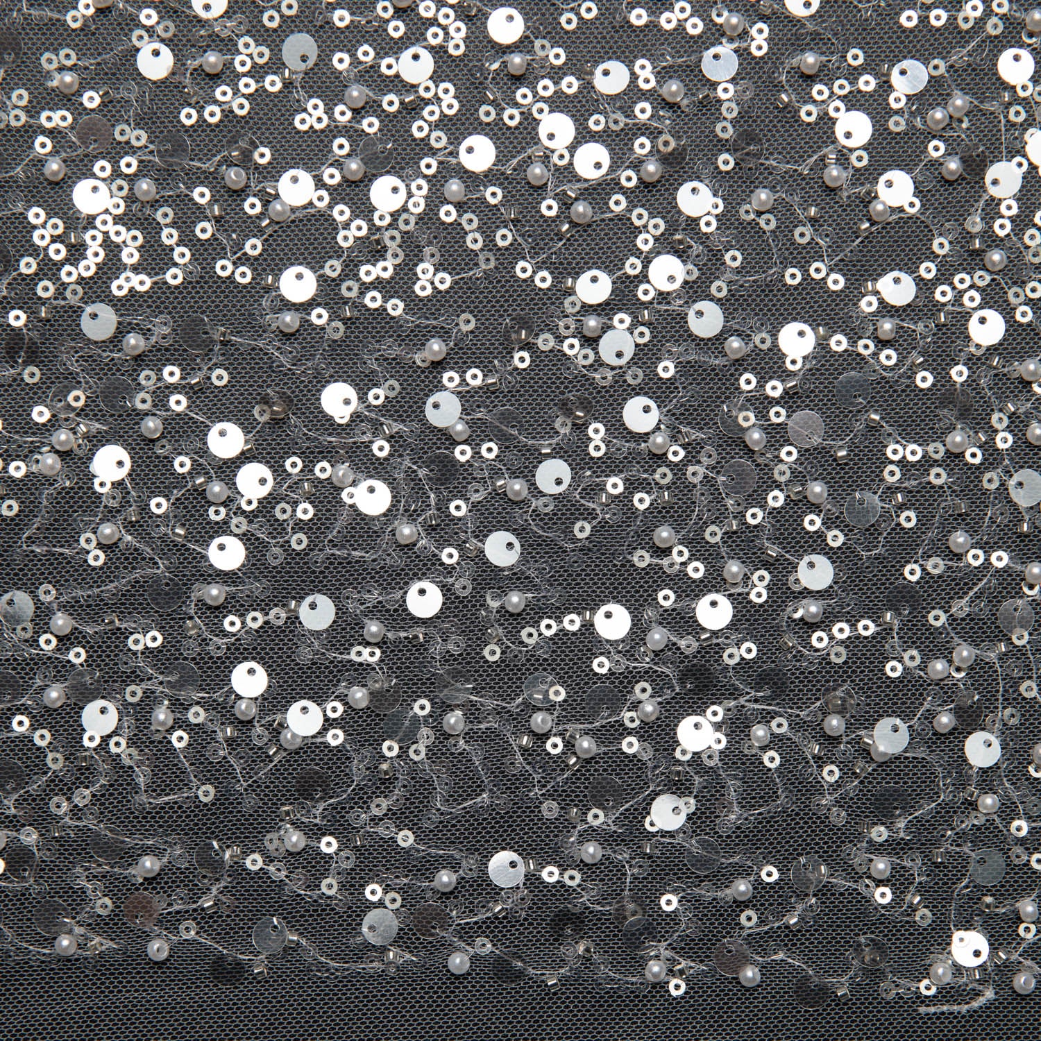 Poly Mesh Lace Fabric W/Beads & Sequins 50" Wide | Exquisite Fabric