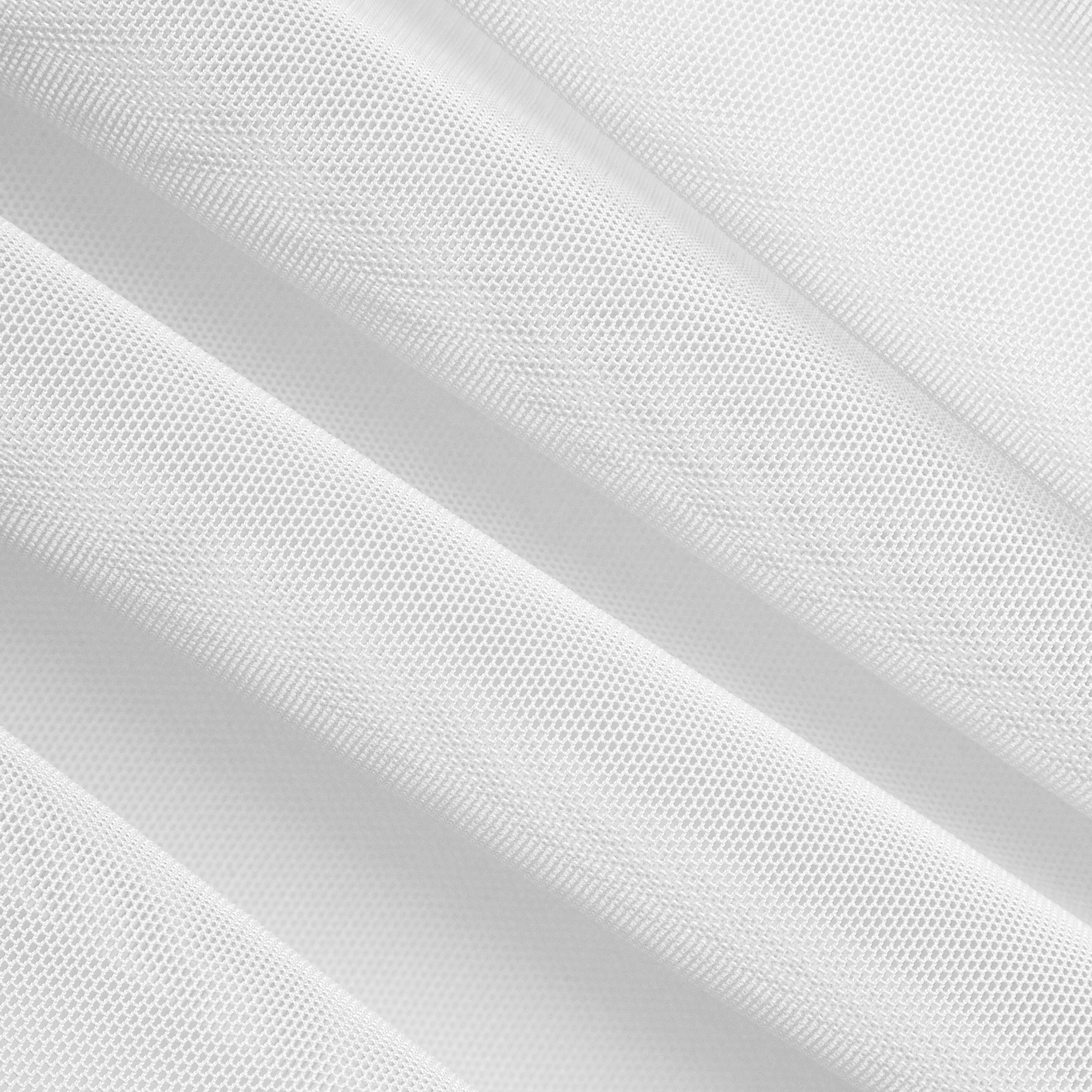 Nylon Spandex Performance Power Mesh Fabric | White