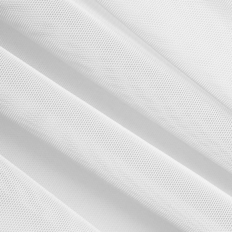 Nylon Spandex Power Mesh Fabric | White