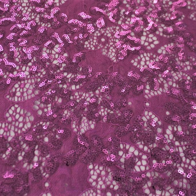 Wisteria Stretch Lace Sequin Fabric | Blue Moon Fabrics