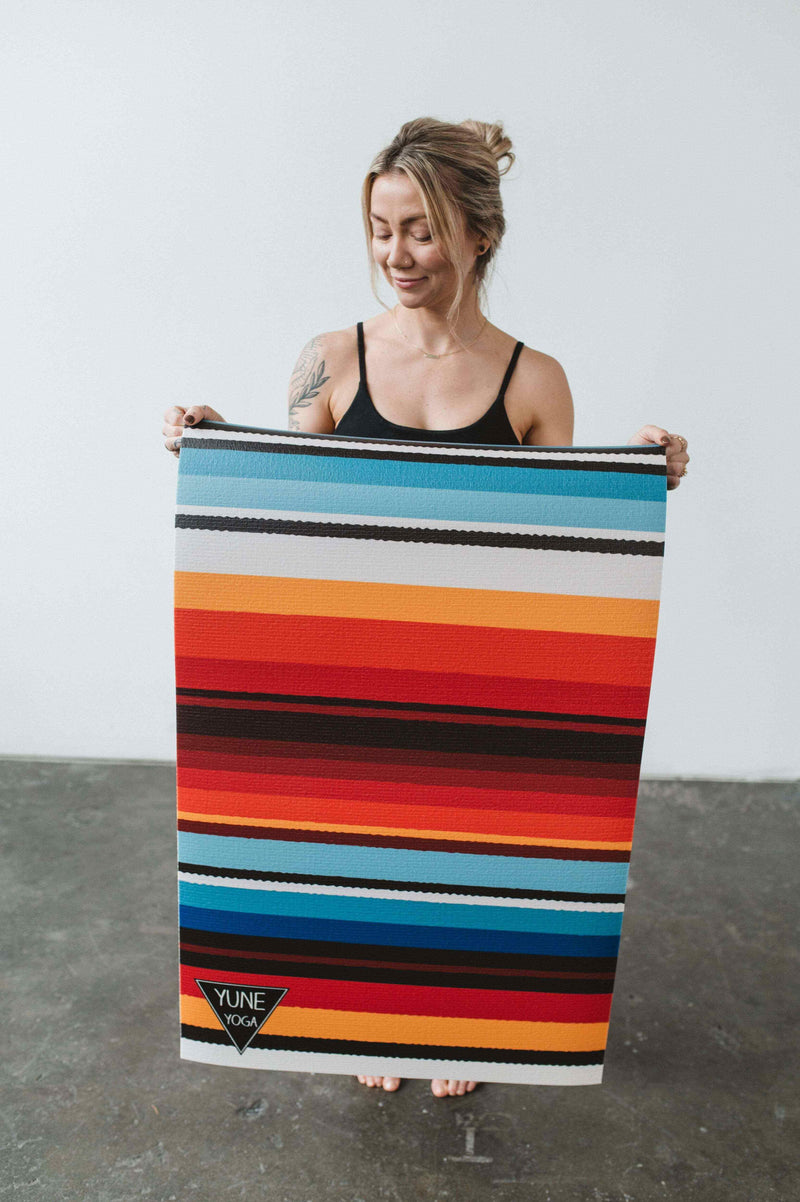 Elk Meadow Yoga Mat – 6 mm Extra Thick, Double-Sided Non-Slip, Eco-Friendly PER with Multi-Color Meadow Design | Yune Yoga