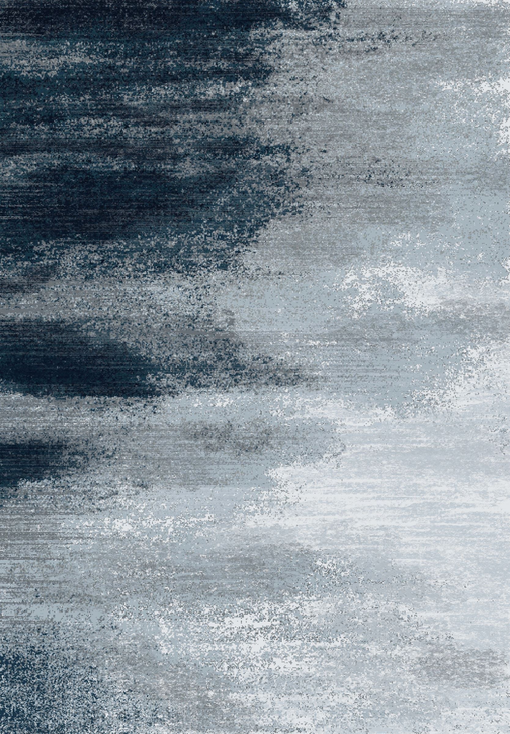Vintage Blue Faded Comfort Print Design Area Rug/ Carpet