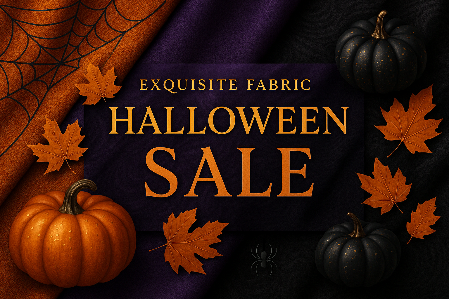 a banner promoting store wide sale for Halloween