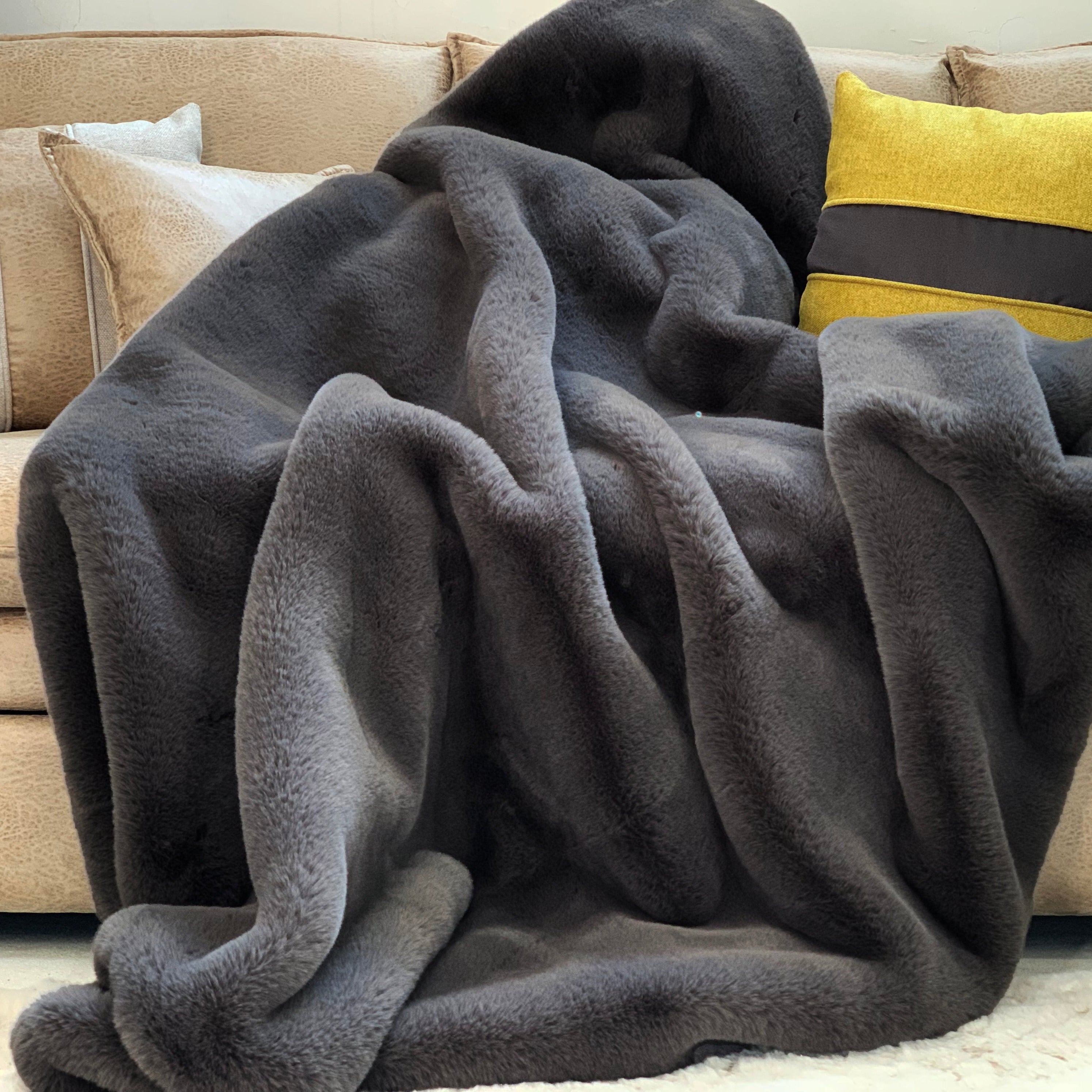 Bella Luxury Faux Fur Throw Blanket Collection