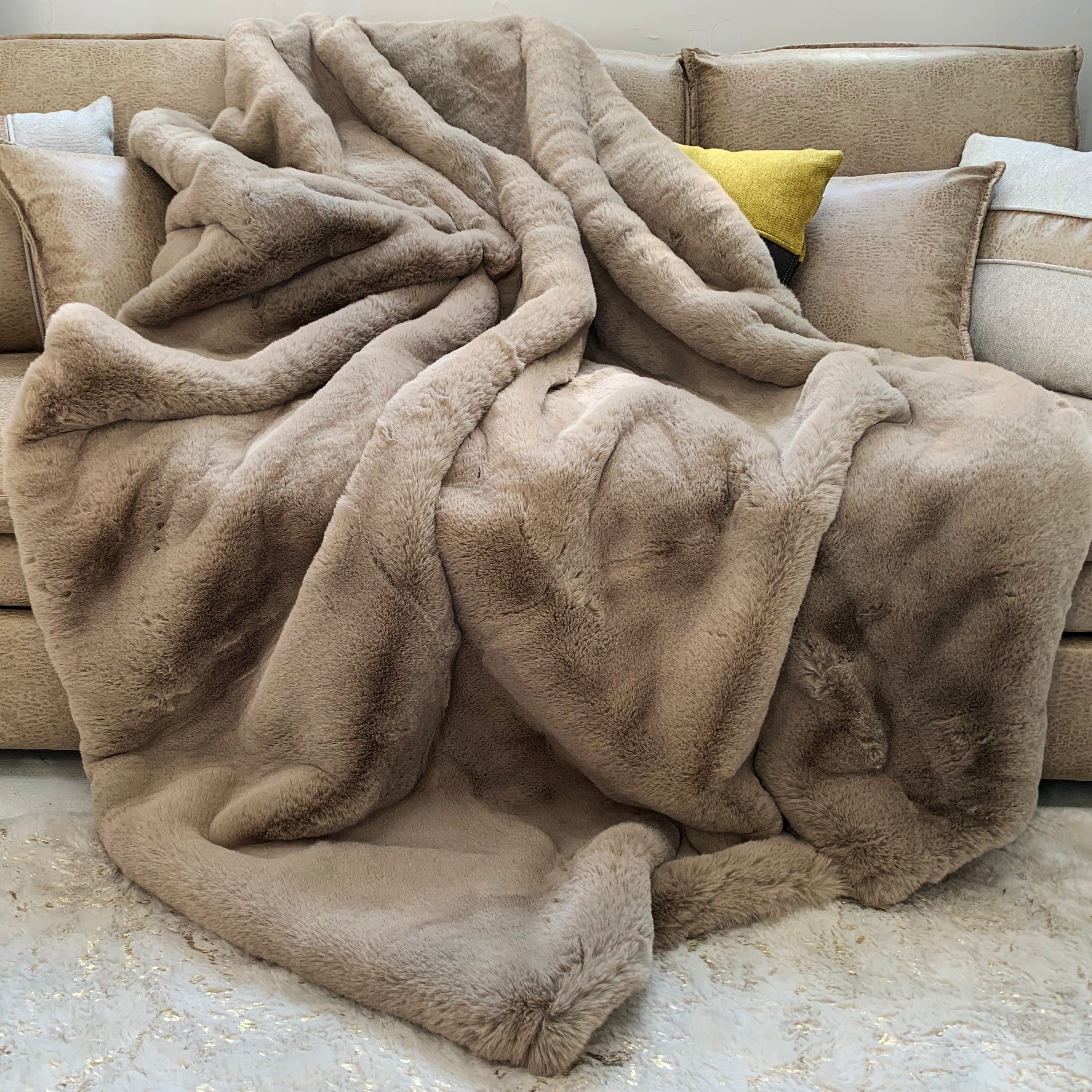 Bella Luxury Faux Fur Throw Blanket Collection