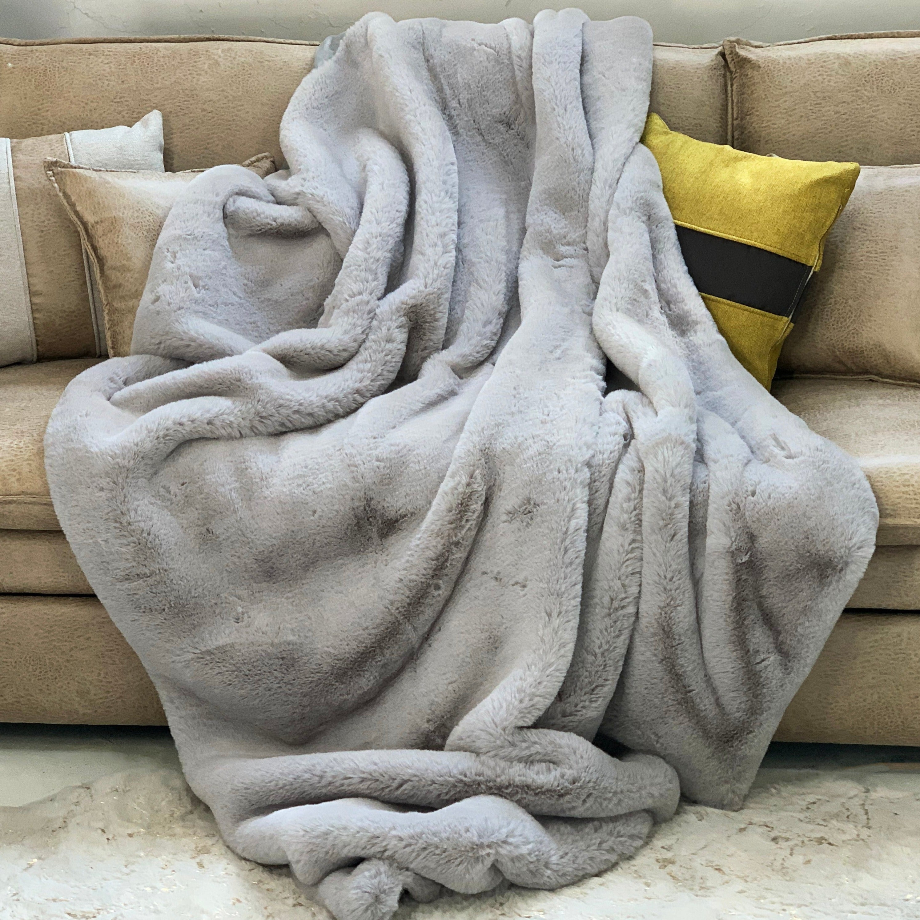Bella Luxury Faux Fur Throw Blanket Collection
