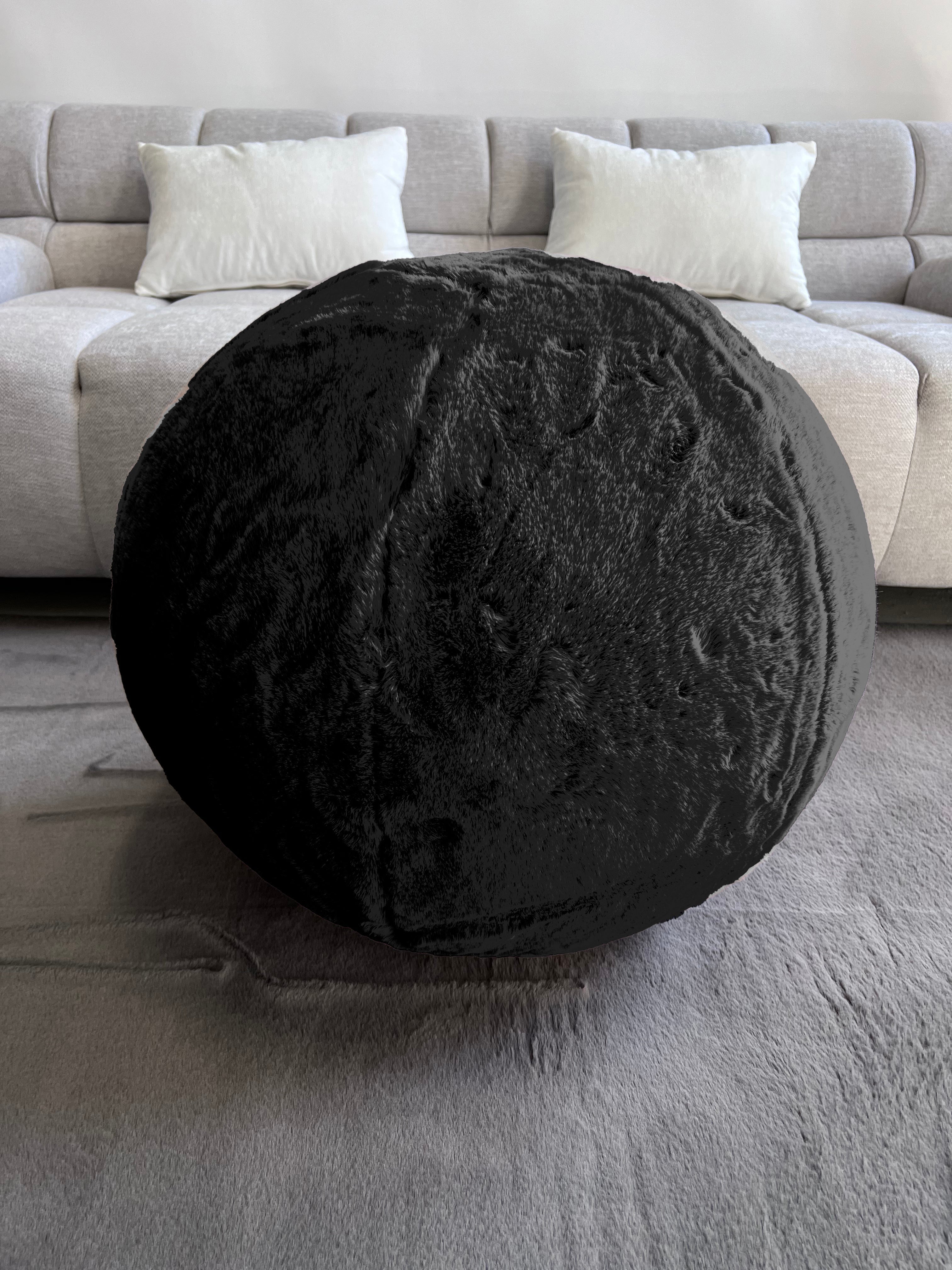 Style & Strength Ball – Chinchilla Faux Fur Seat for Home, Office & Exercise.