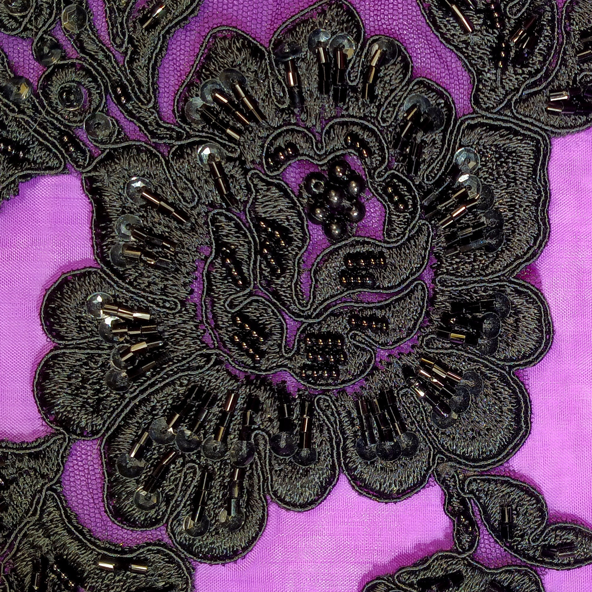 Beaded & Corded Floral Lace Applique for Bridal & Quinceañera Dresses | Lace USA - 96434W-HB