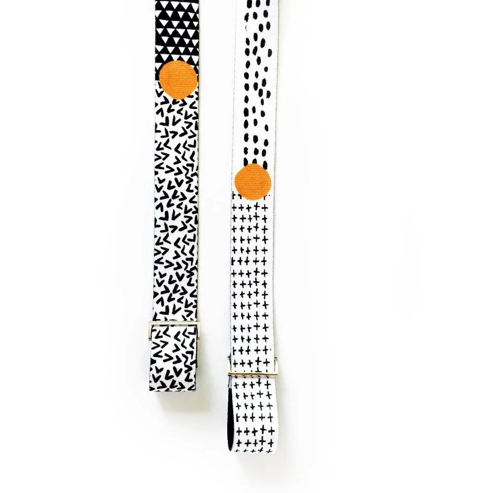 Bowie Yoga Strap – White Stretching Strap w/ Metal Buckles | Yune Yoga