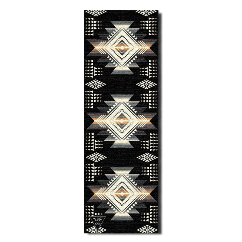 Buffalo Hills Shadow Yoga Mat – 6 mm Extra Thick, Double-Sided Non-Slip, Eco-Friendly PER with Southwestern Design | Yune Yoga