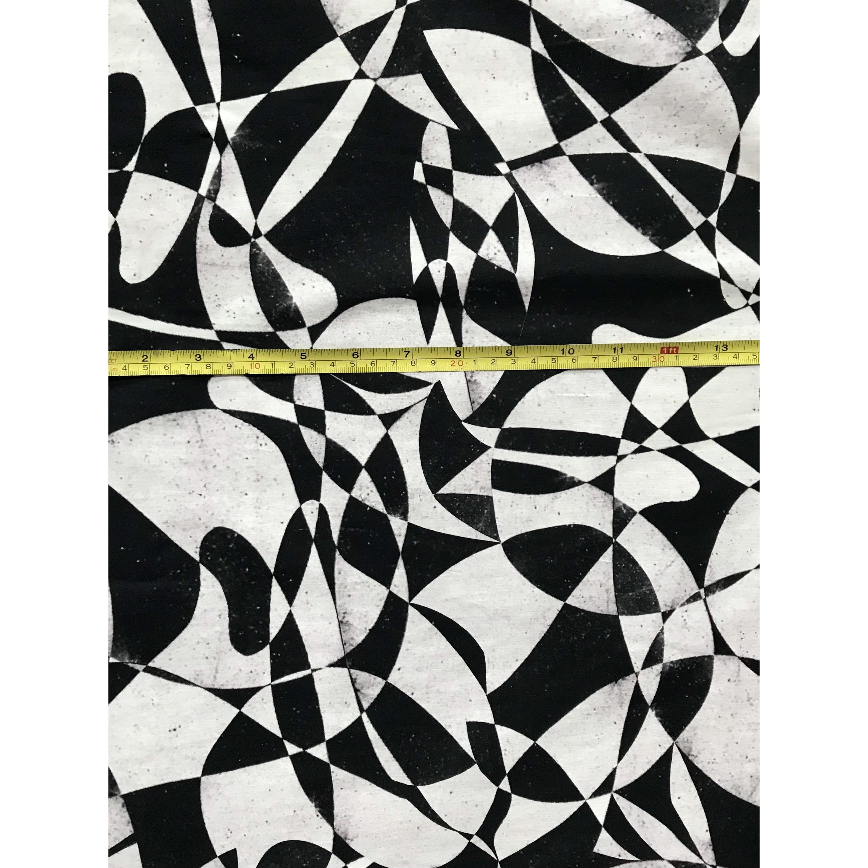 African Print Fabric/ Ankara (58” Wide) - Black, White "Shattering the Glass Ceiling" Per Yard