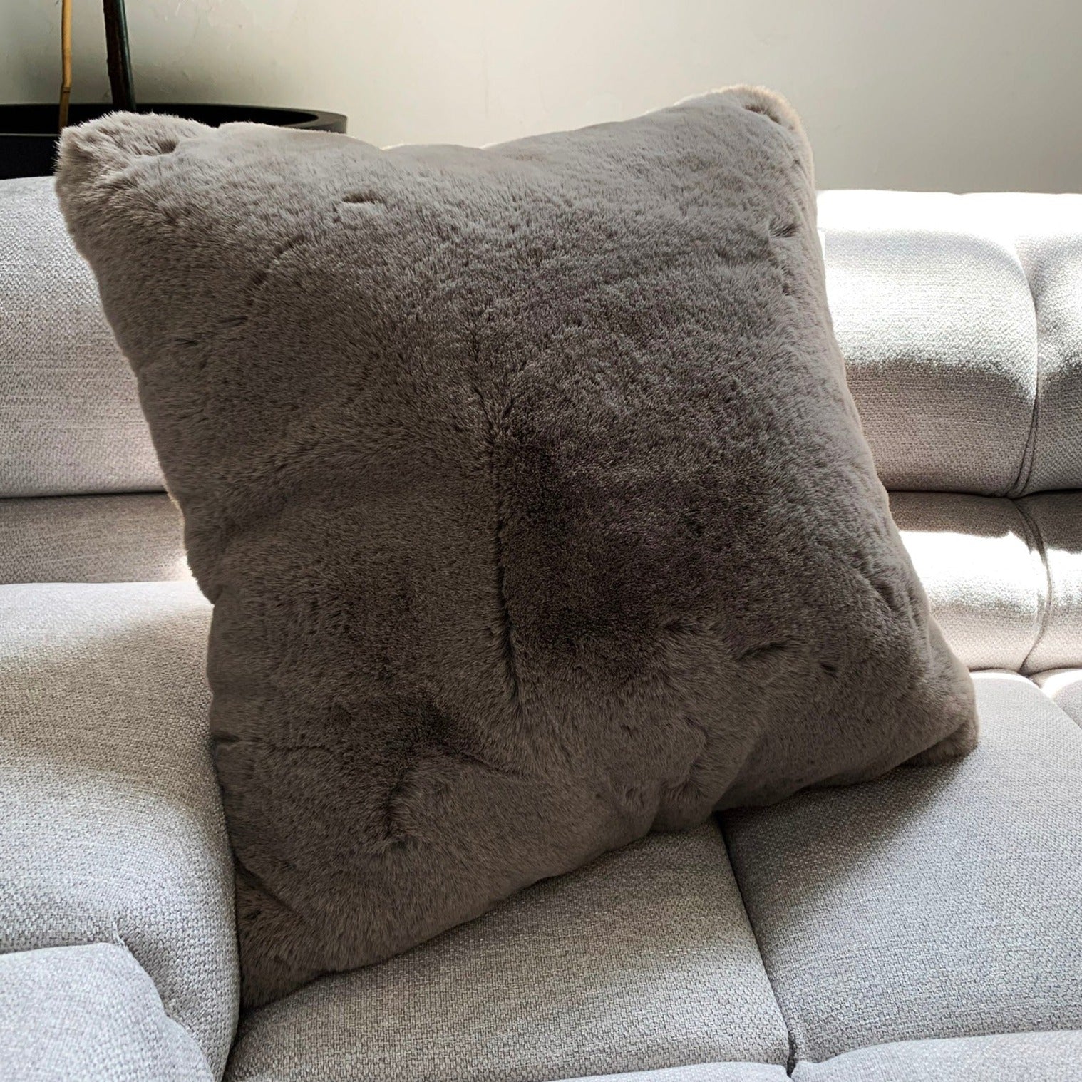 Soft Cozy Fuzzy Faux Fur Throw Pillow