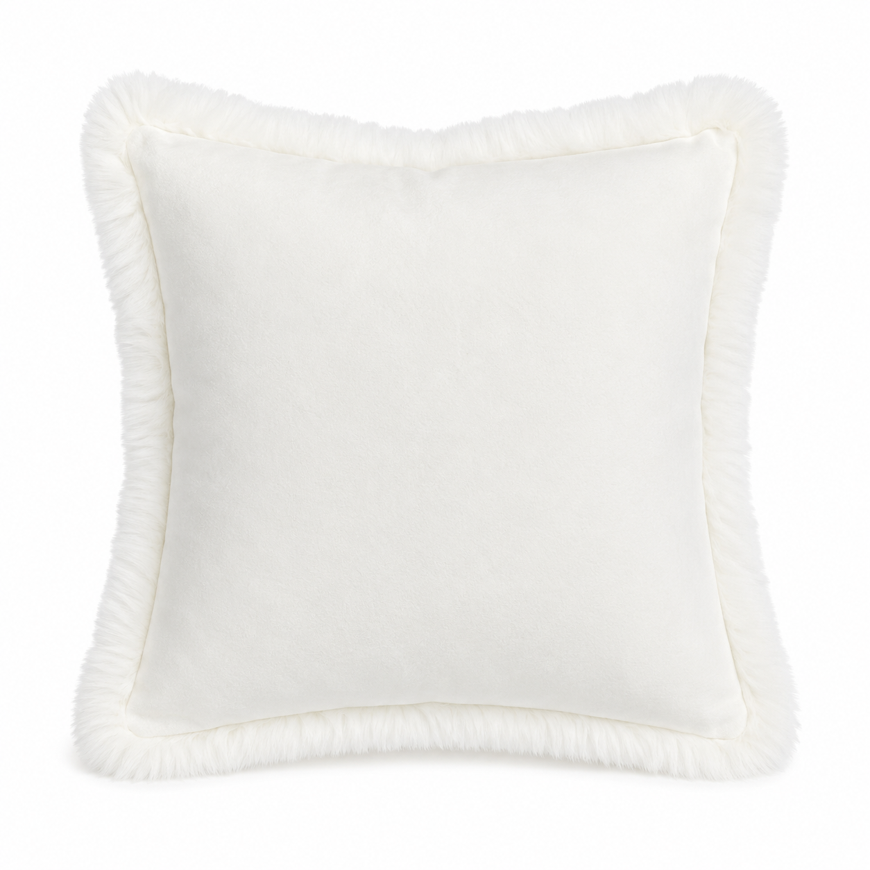 Soft Cozy Fuzzy Faux Fur Throw Pillow