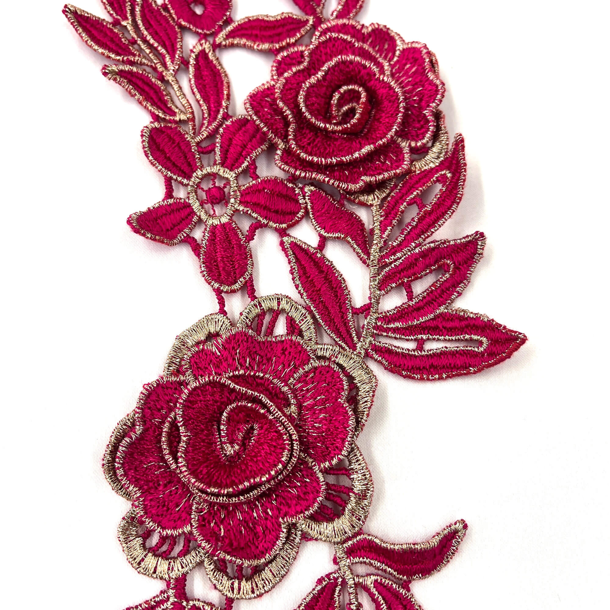 3D Floral Lace Applique Embroidered on 100% Polyester Net Mesh | Lace USA - 55305