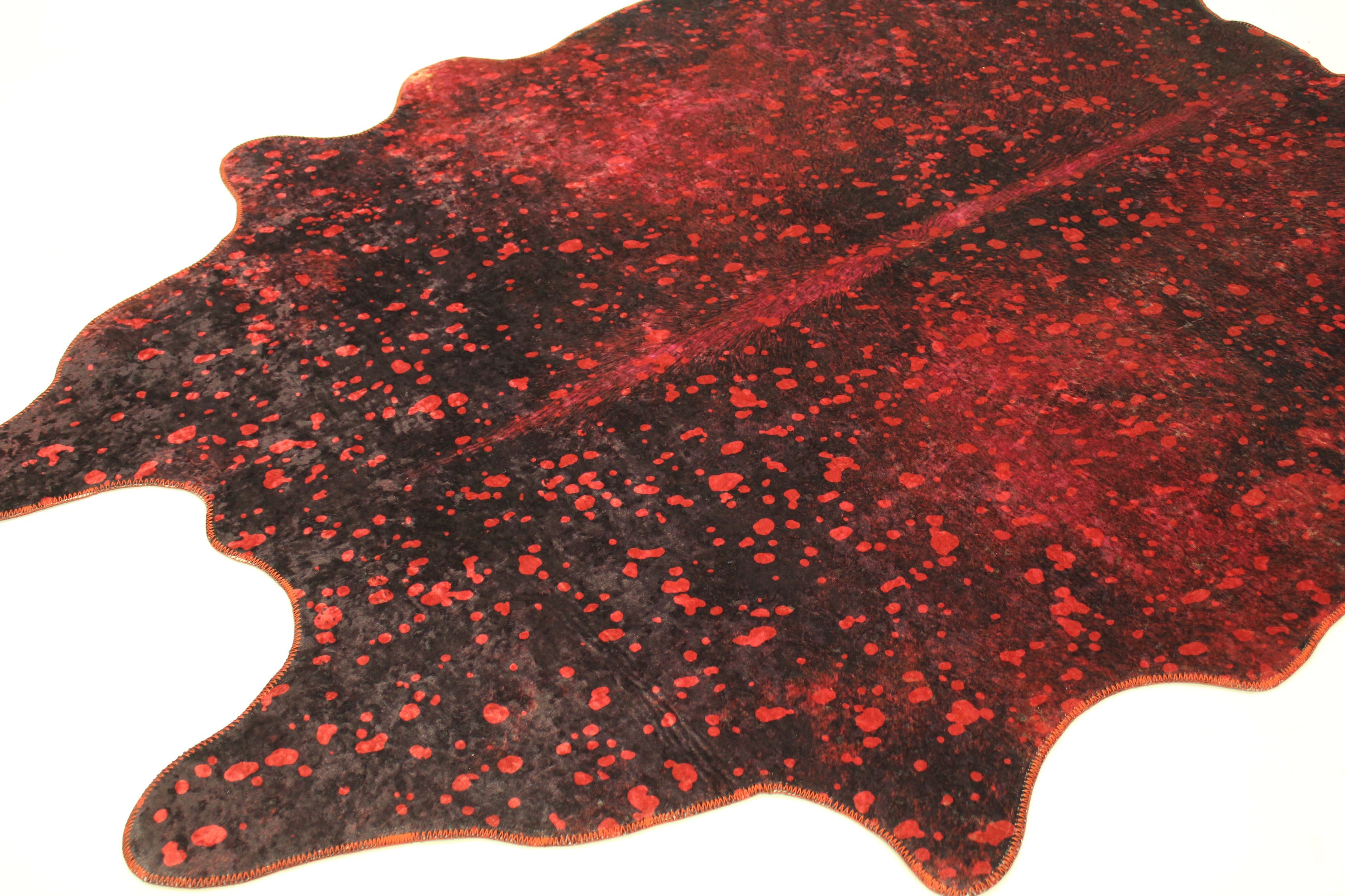 Vegan Metallic Shinny Glow Faux Hide/Cowhide Area Rug/Carpet