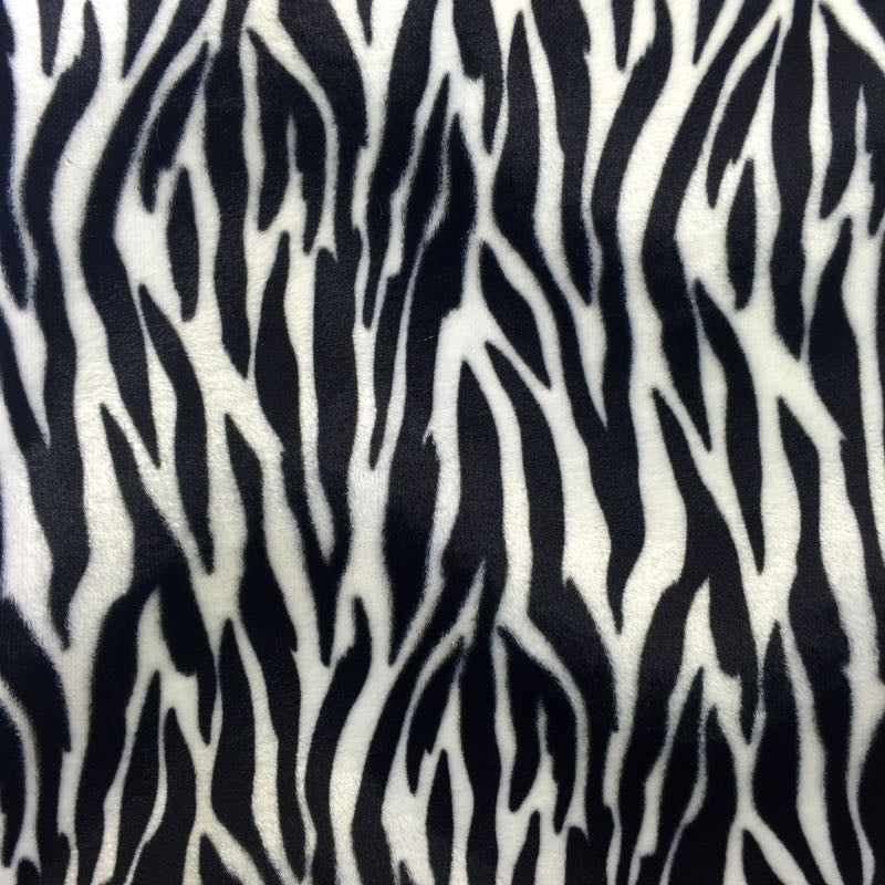 Small Zebra Print Velboa Faux Fur Fabric