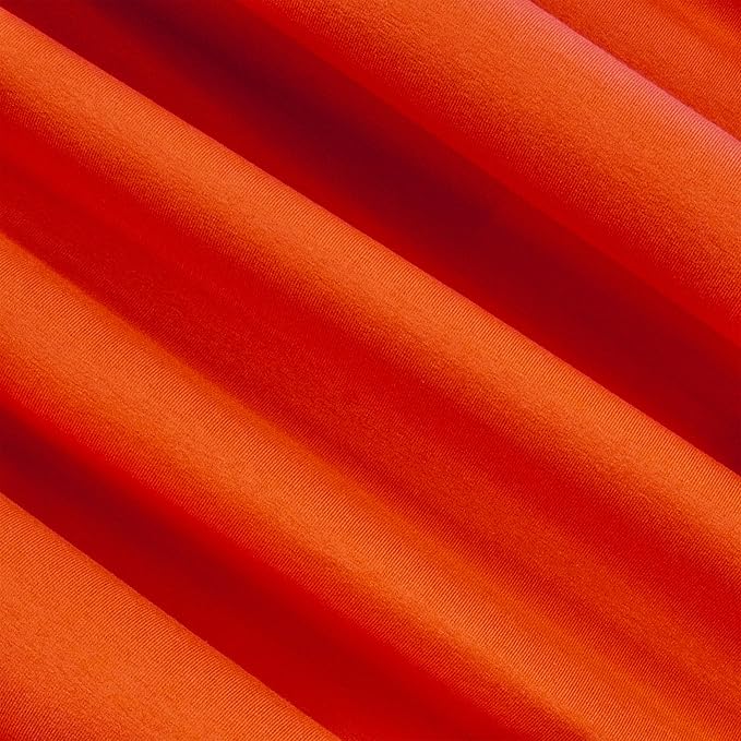 Cotton Spandex Jersey Knit Fabric – 10 oz | 4-Way Stretch | DK Orange