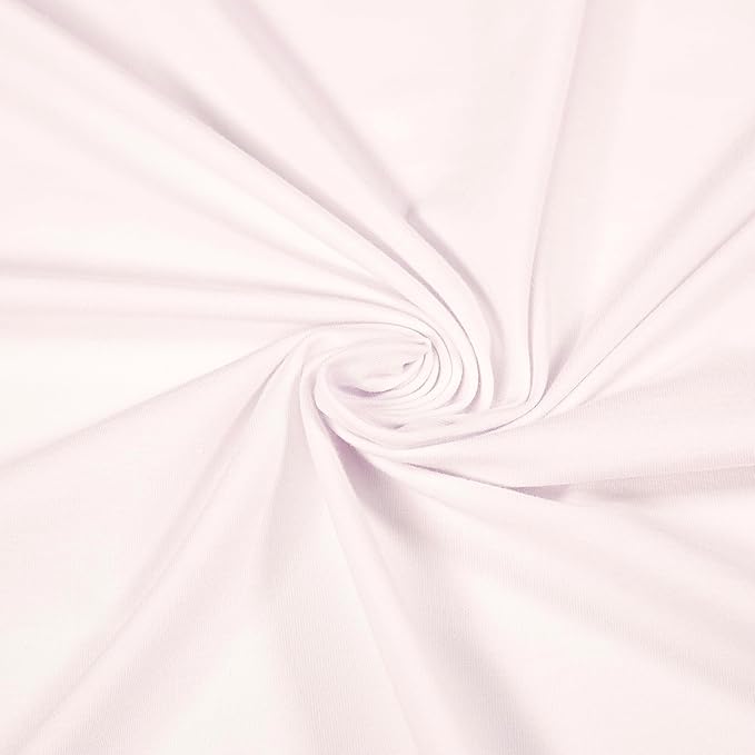 Cotton Spandex Jersey Knit Fabric – 10 oz | 4-Way Stretch | Ivory