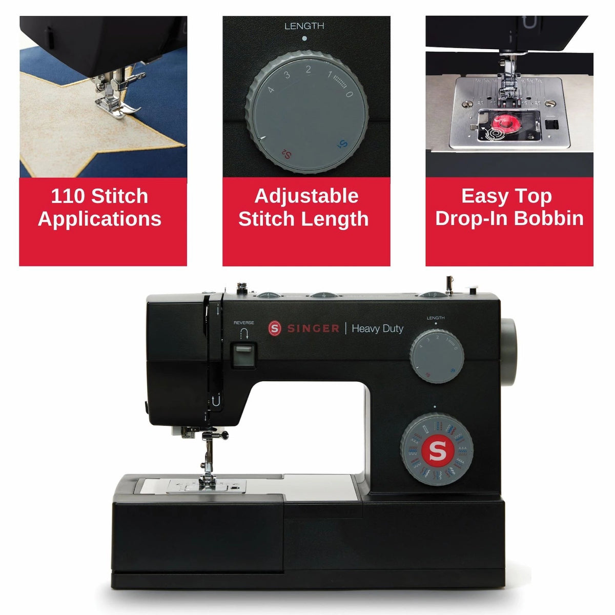 SINGER® Heavy Duty 4432 Black Sewing Machine - Special Edition
