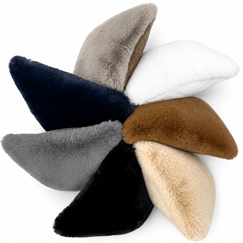 Soft Cozy Fuzzy Faux Fur Throw Pillow