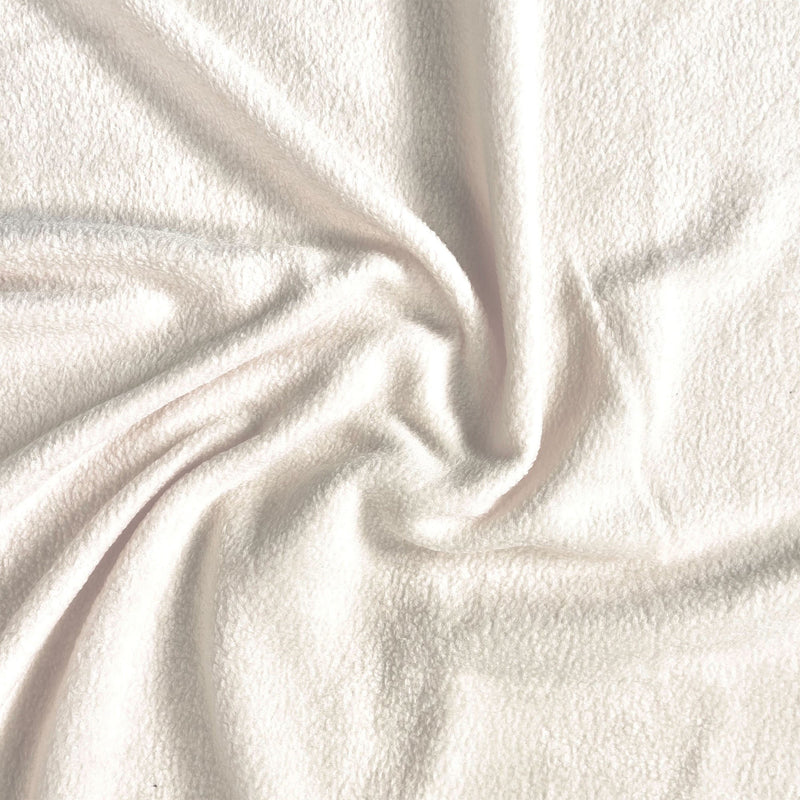 Anti-Pill Polar Fleece Fabric by the Yard – Ivory (60", 280 GSM)