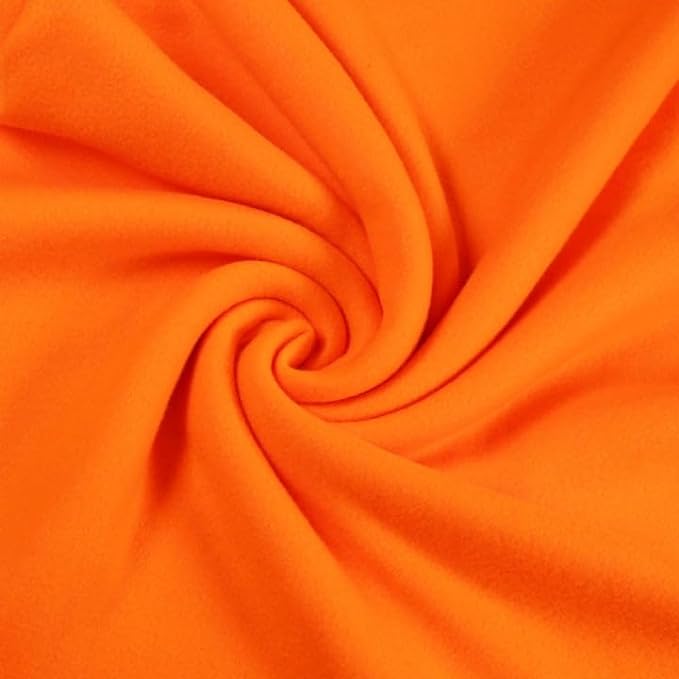 Anti-Pill Polar Fleece Fabric by the Yard – Orange (60", 280 GSM)