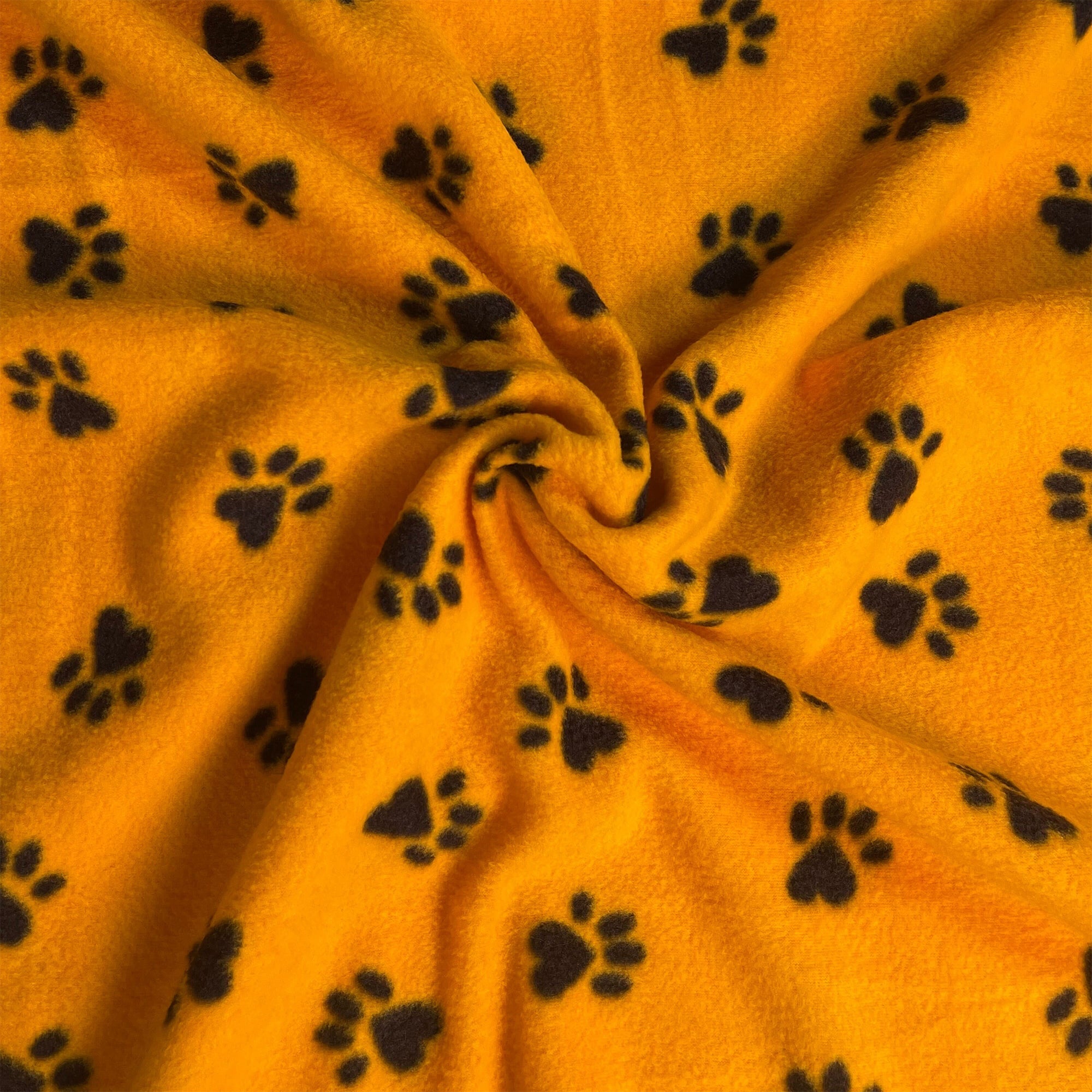 Anti-Pill Polar Fleece Fabric by the Yard – Paws Print (60", 280 GSM)