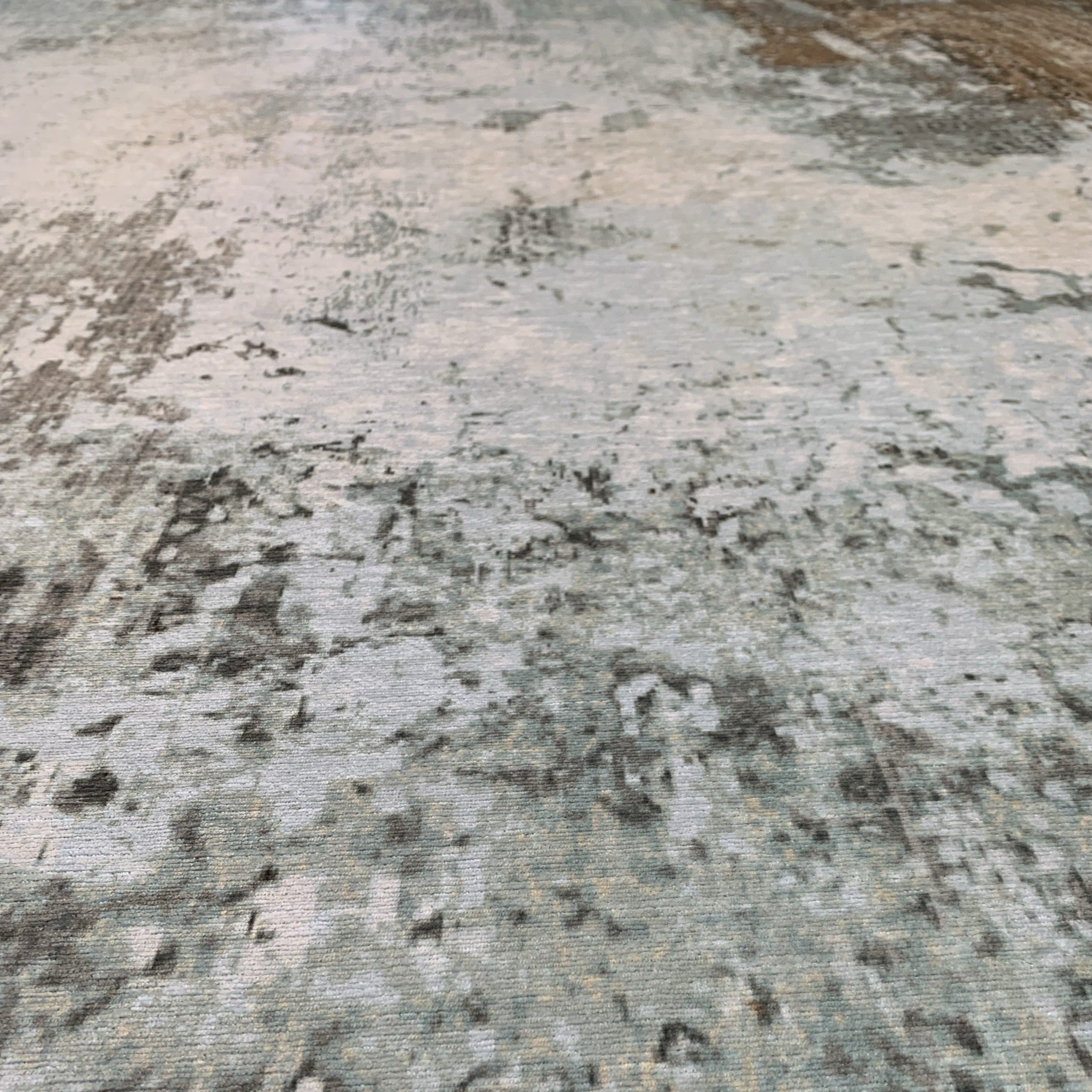 Orange Brown Beige Vintage Rusty Print Style Area Rug/ Carpet