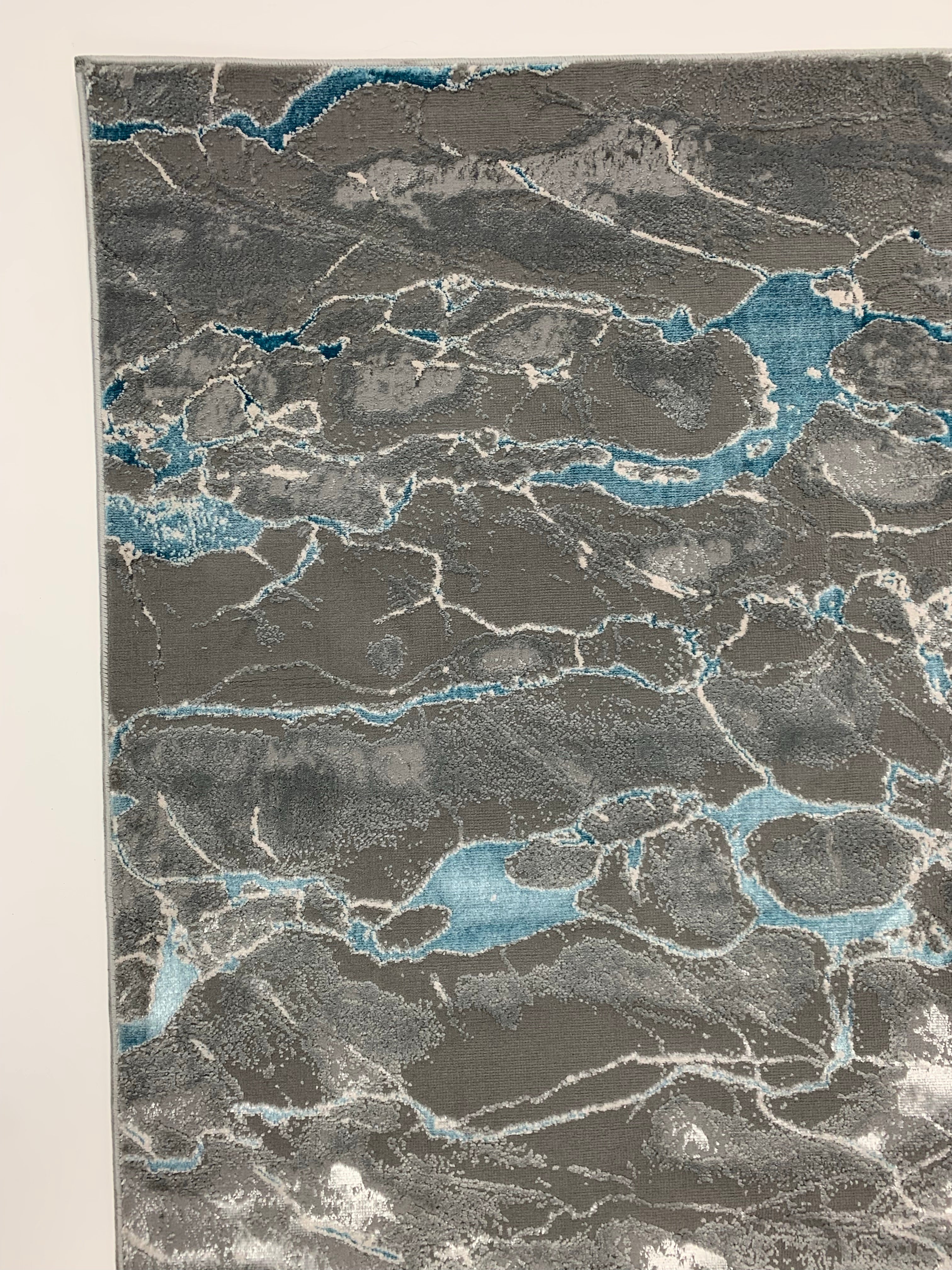 Silver Shimmery Changing Gray Blue Ultra Soft Cozy Area Rug/Carpet
