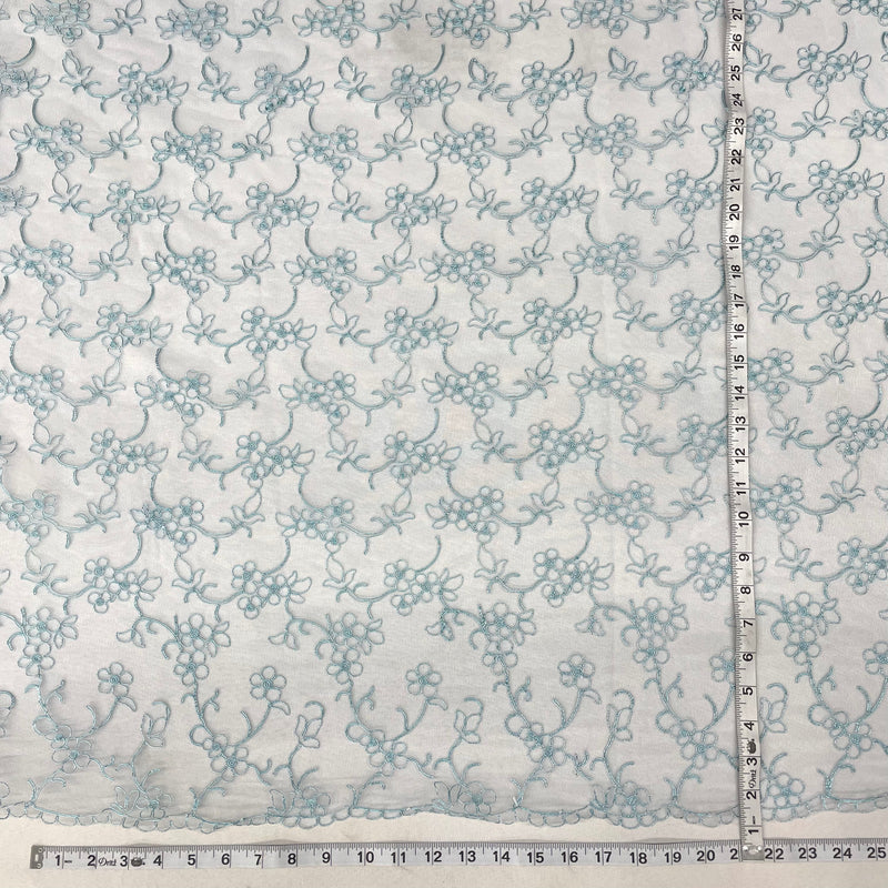 Corded Bridal Lace Fabric Embroidered on 100% Polyester Net Mesh | Lace USA - 91192W