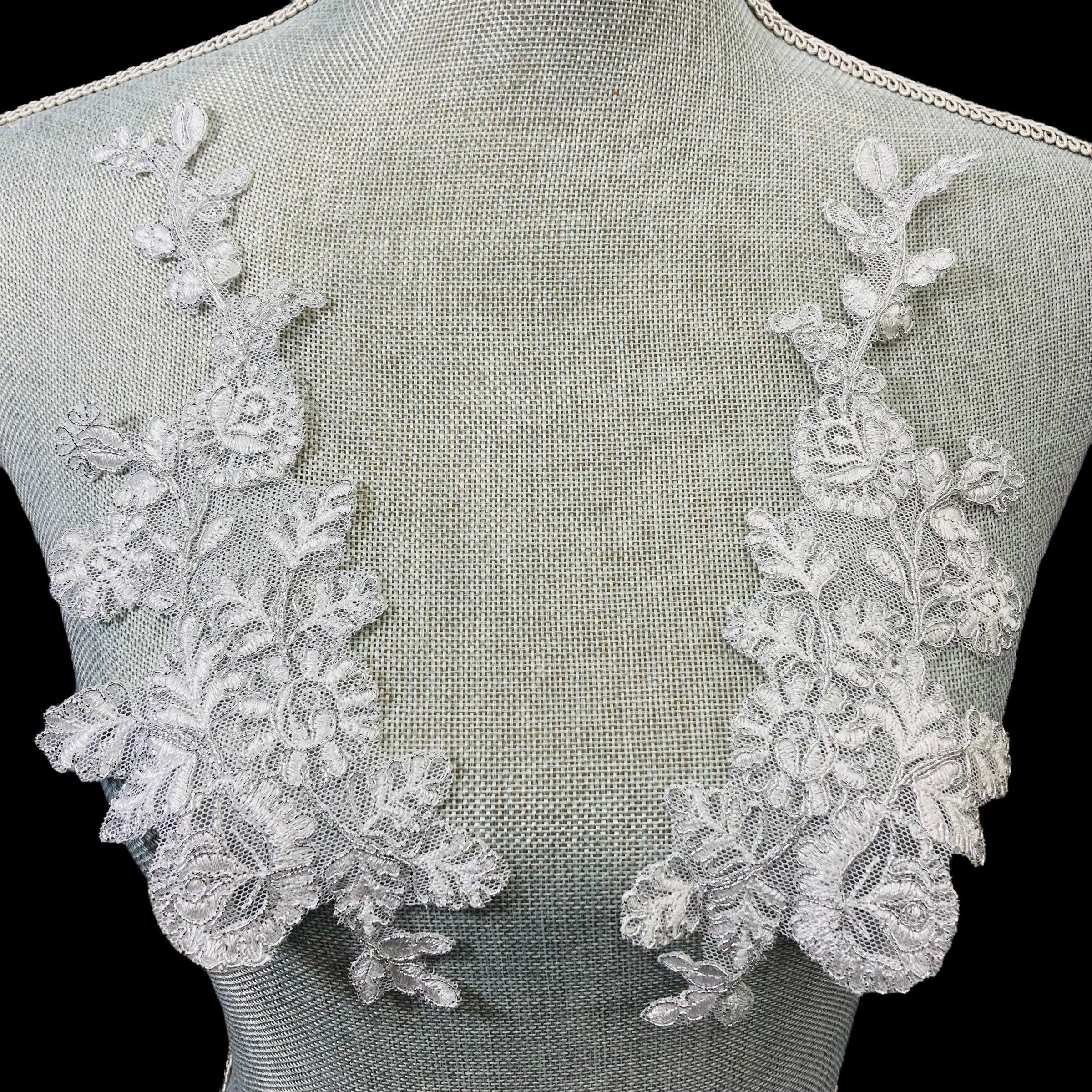 Corded Floral Applique for Baptism, Christening, Communion Gowns | Lace USA - 96666W
