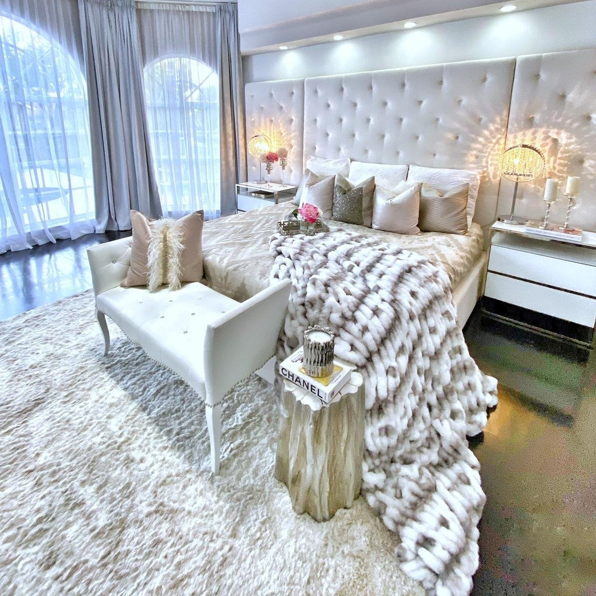 Braided Look Fluffy Soft Faux Fur Gray White Throw/ Quilt/ Blanket/ Coverlet/ Bedspread/ Bedcover/ Comforter