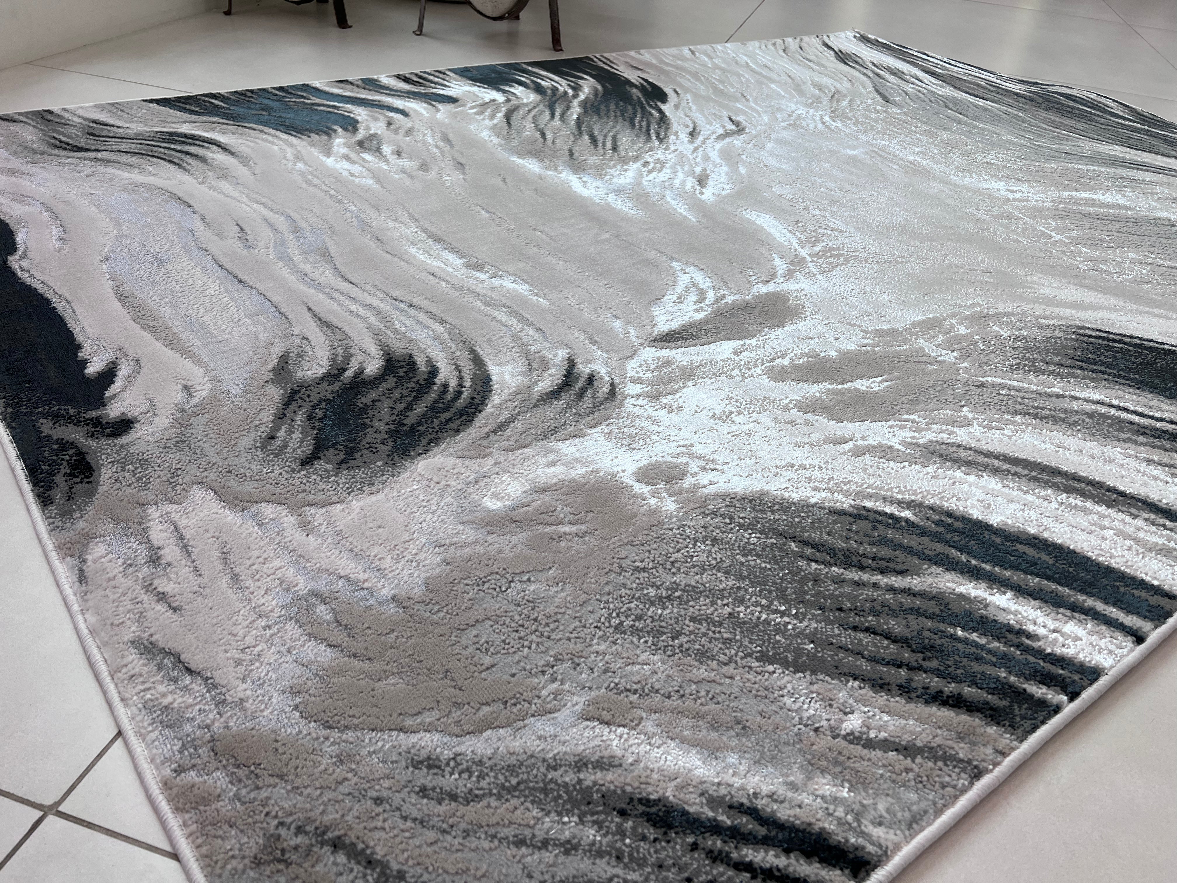 Color-Shift Foldable Flat Weave Area Rug - Shifting Hues Design - Versatile Indoor/Outdoor Rug - Power Loomed - Durable Polypropylene/Polyester Blend - Made in Turkey - Soft and Resilient